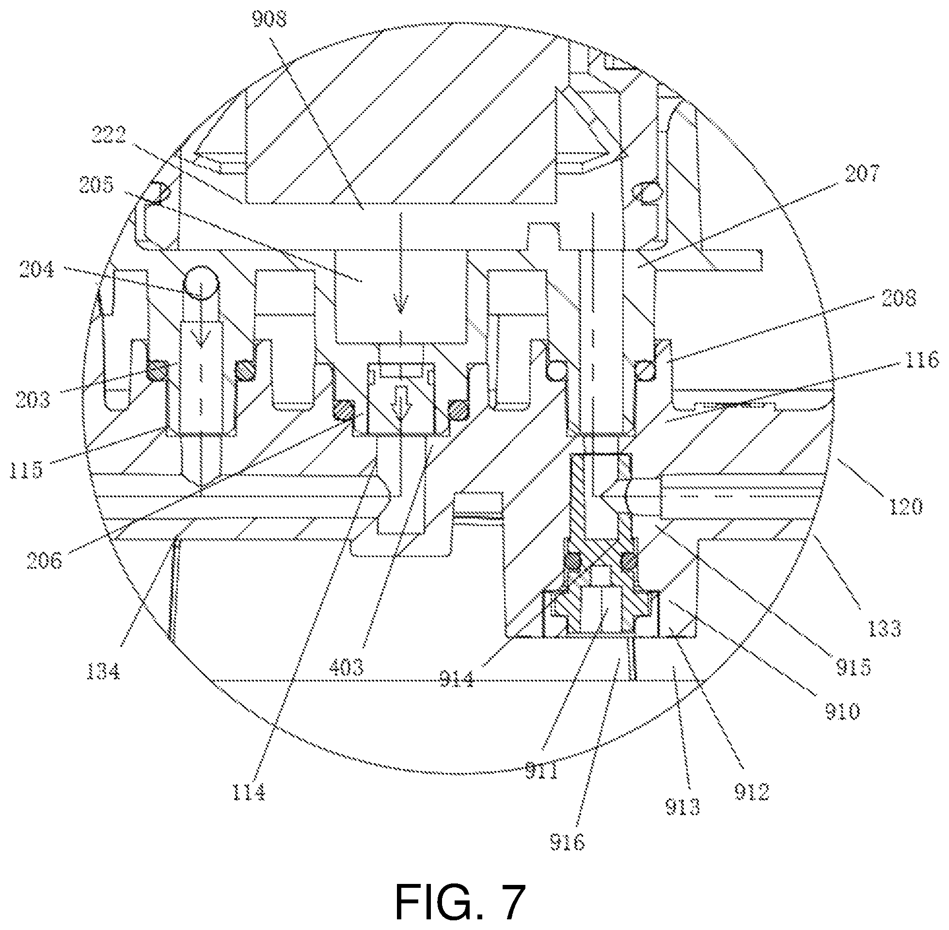 Patent US12378135 Figure 7 – Double-water-output cylindrical integrated water purifier