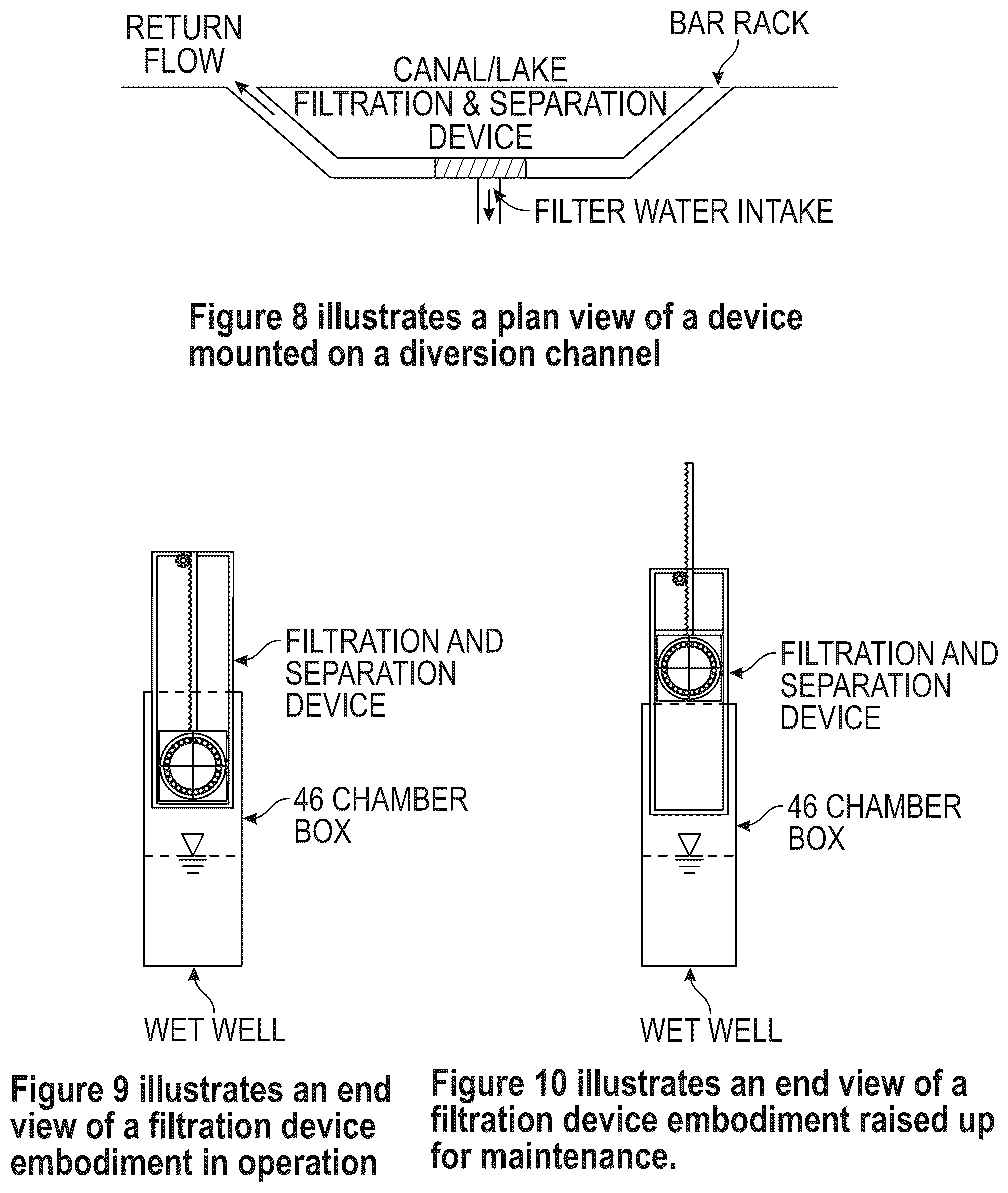 Patent US12378136 Figure 5 – Flow-through filtration and waste separation device