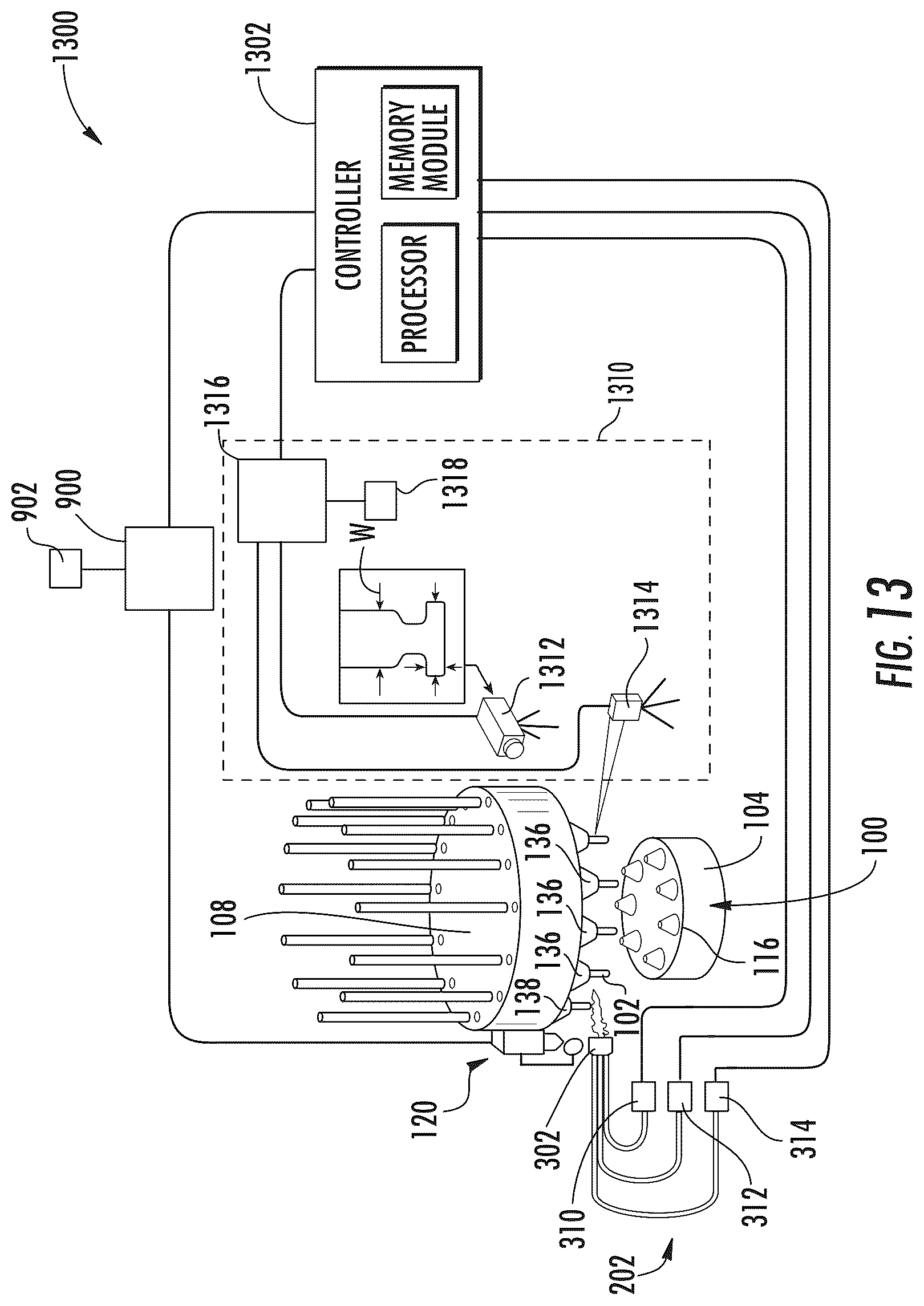 Patent US12378148 Figure 19 – Systems and methods for measuring the temperature of glass during tube conversion