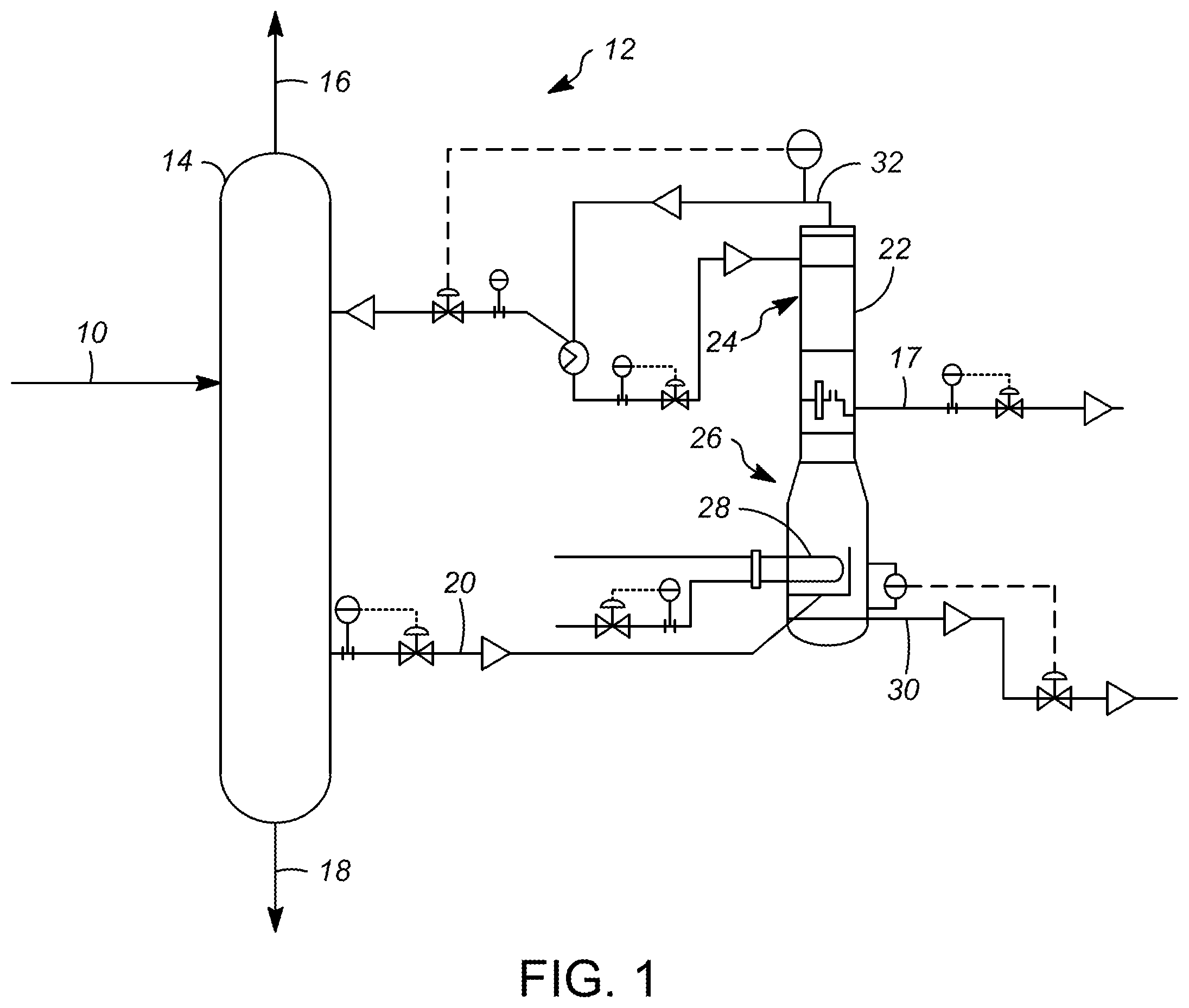 Patent US12378171 Figure 1 – Processes and apparatuses for separating chlorides from n-butane