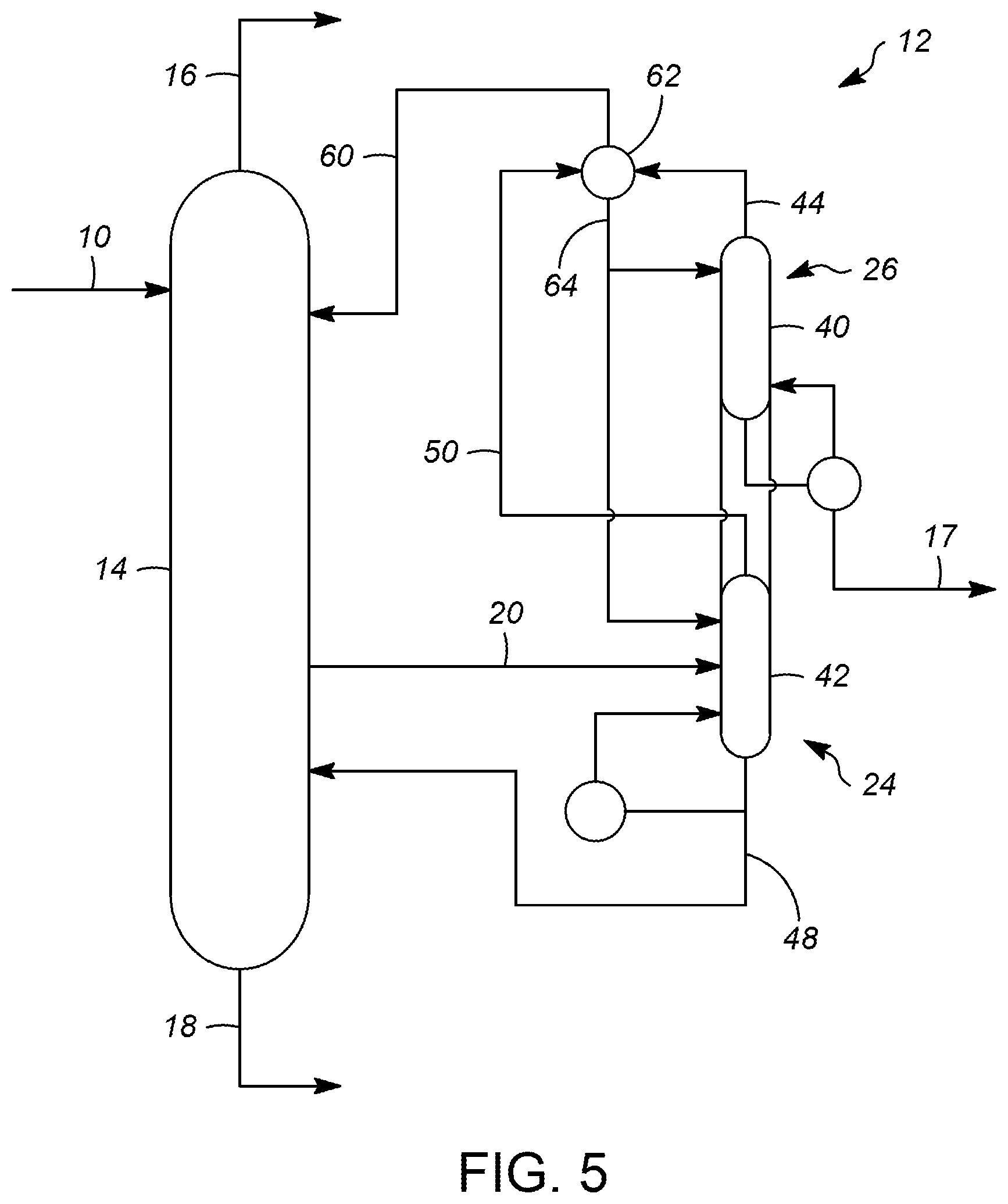 Patent US12378171 Figure 5 – Processes and apparatuses for separating chlorides from n-butane