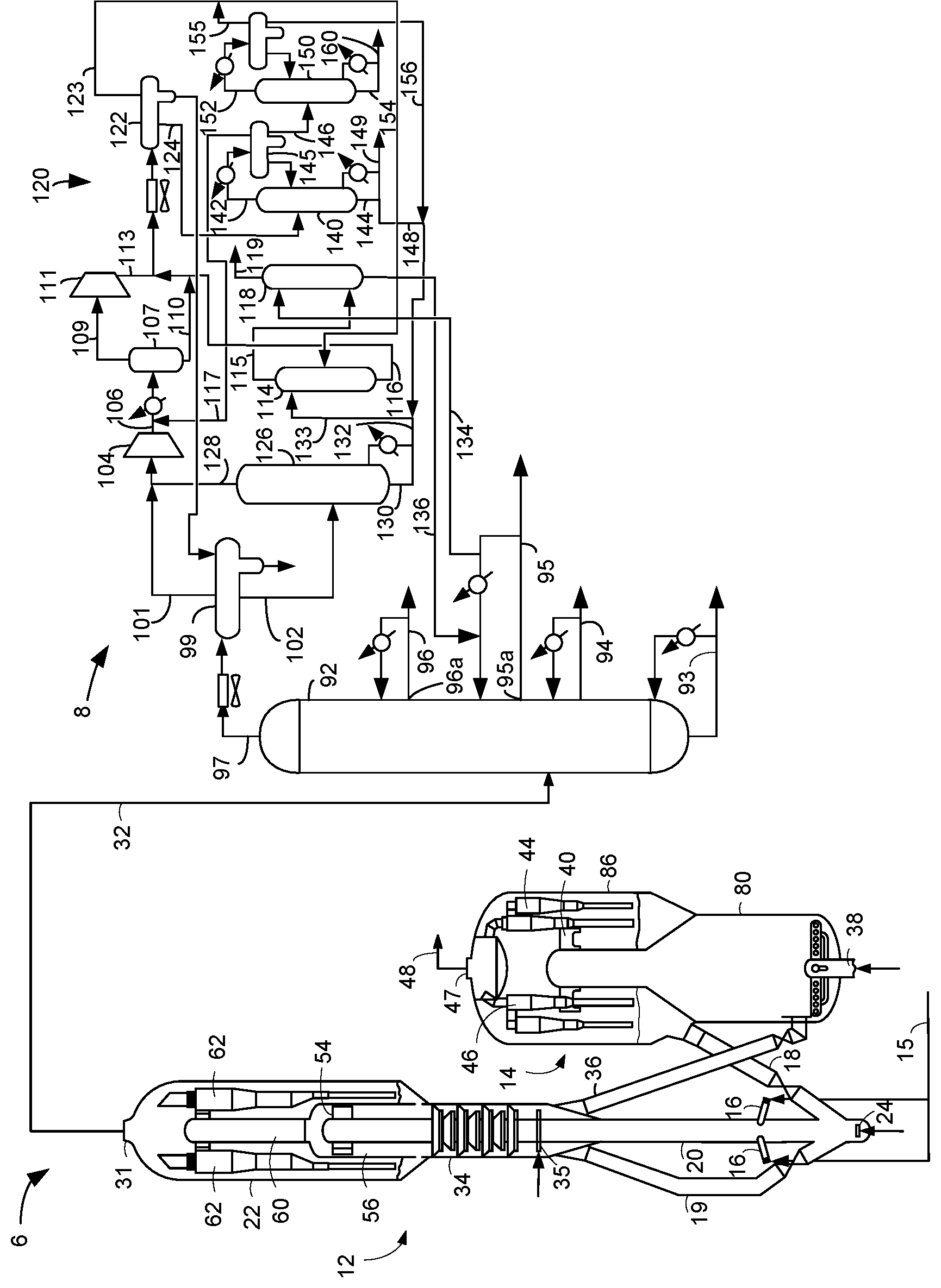 Patent US12378172 Figure 1 – Process for recovering cracked product