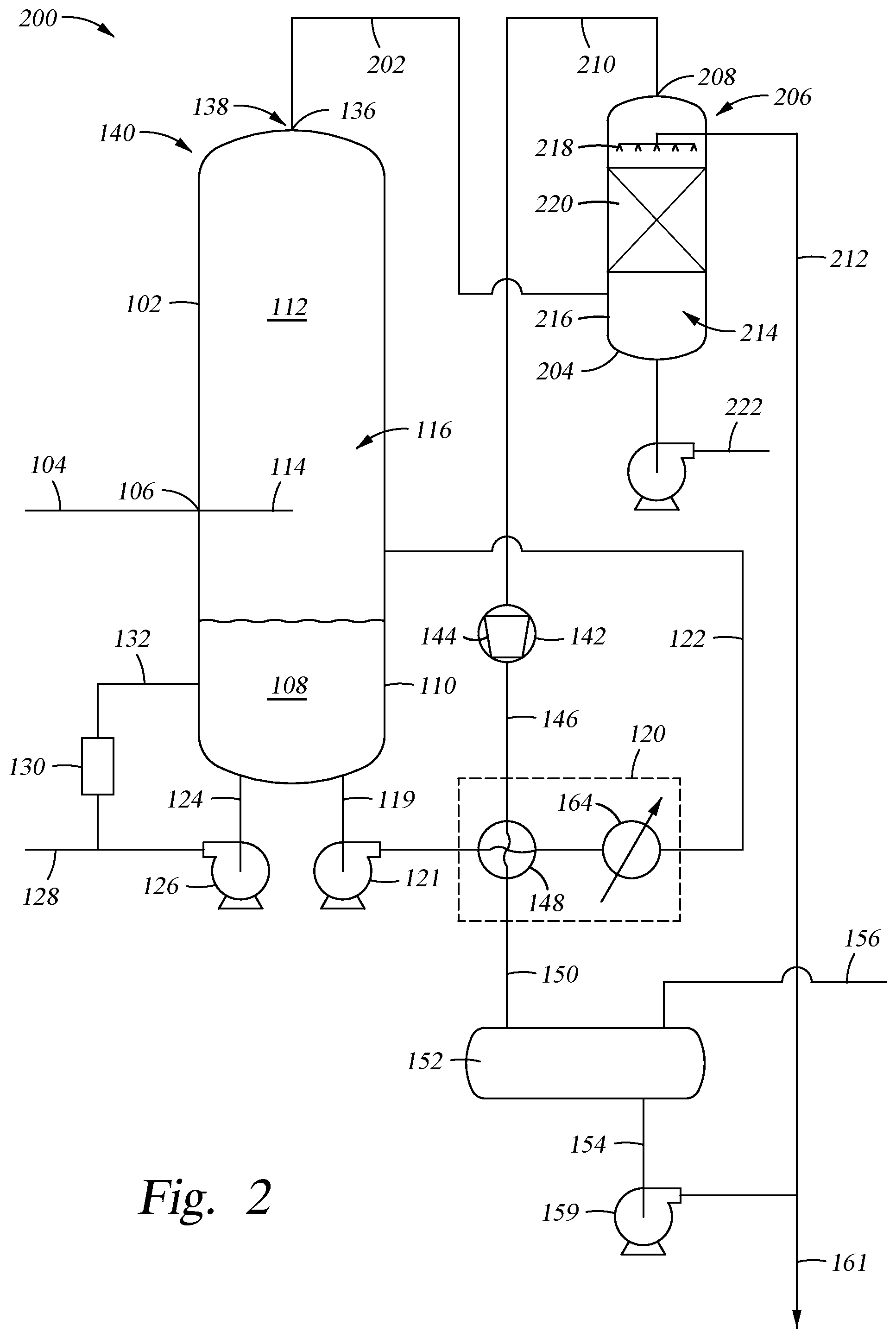 Patent US12378177 Figure 2 – Reducing energy consumption in MEG reclamation