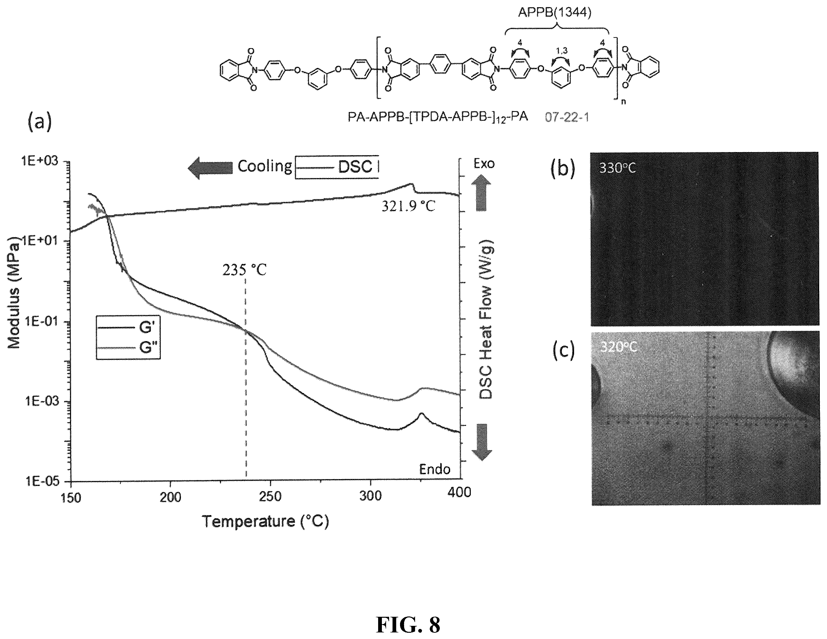 Patent US12378184 Figure 8 – All-aromatic liquid-crystalline homo-polyimides with aromatic endgroups and crosslinked products therefrom