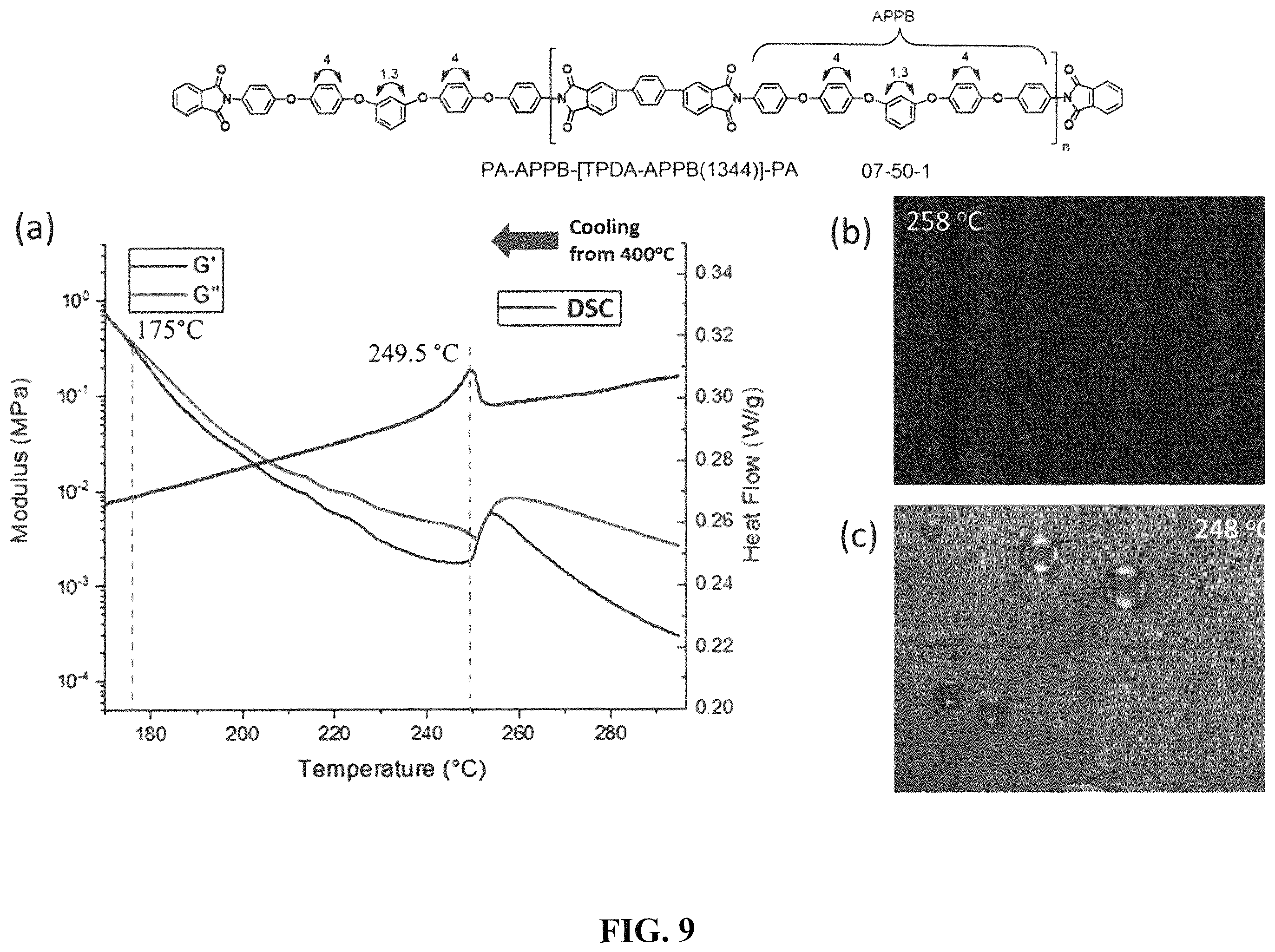 Patent US12378184 Figure 9 – All-aromatic liquid-crystalline homo-polyimides with aromatic endgroups and crosslinked products therefrom