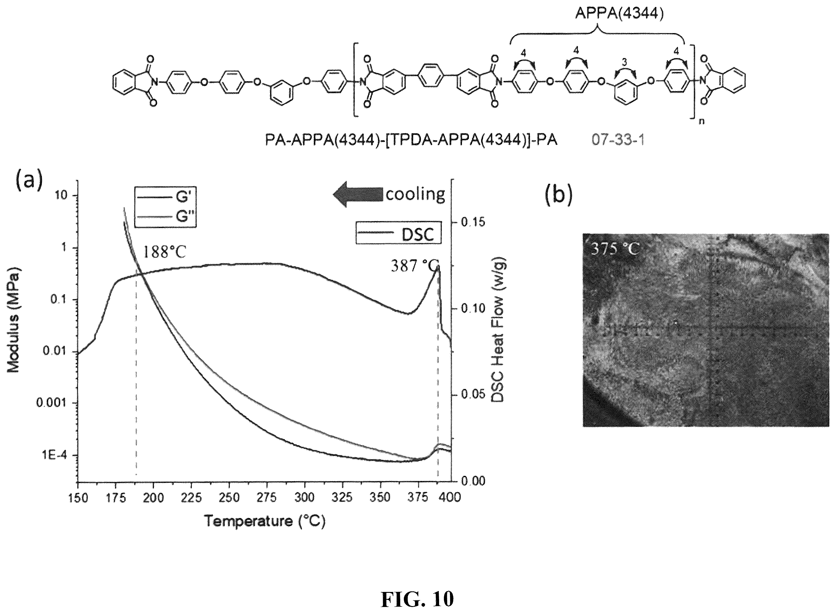 Patent US12378184 Figure 10 – All-aromatic liquid-crystalline homo-polyimides with aromatic endgroups and crosslinked products therefrom