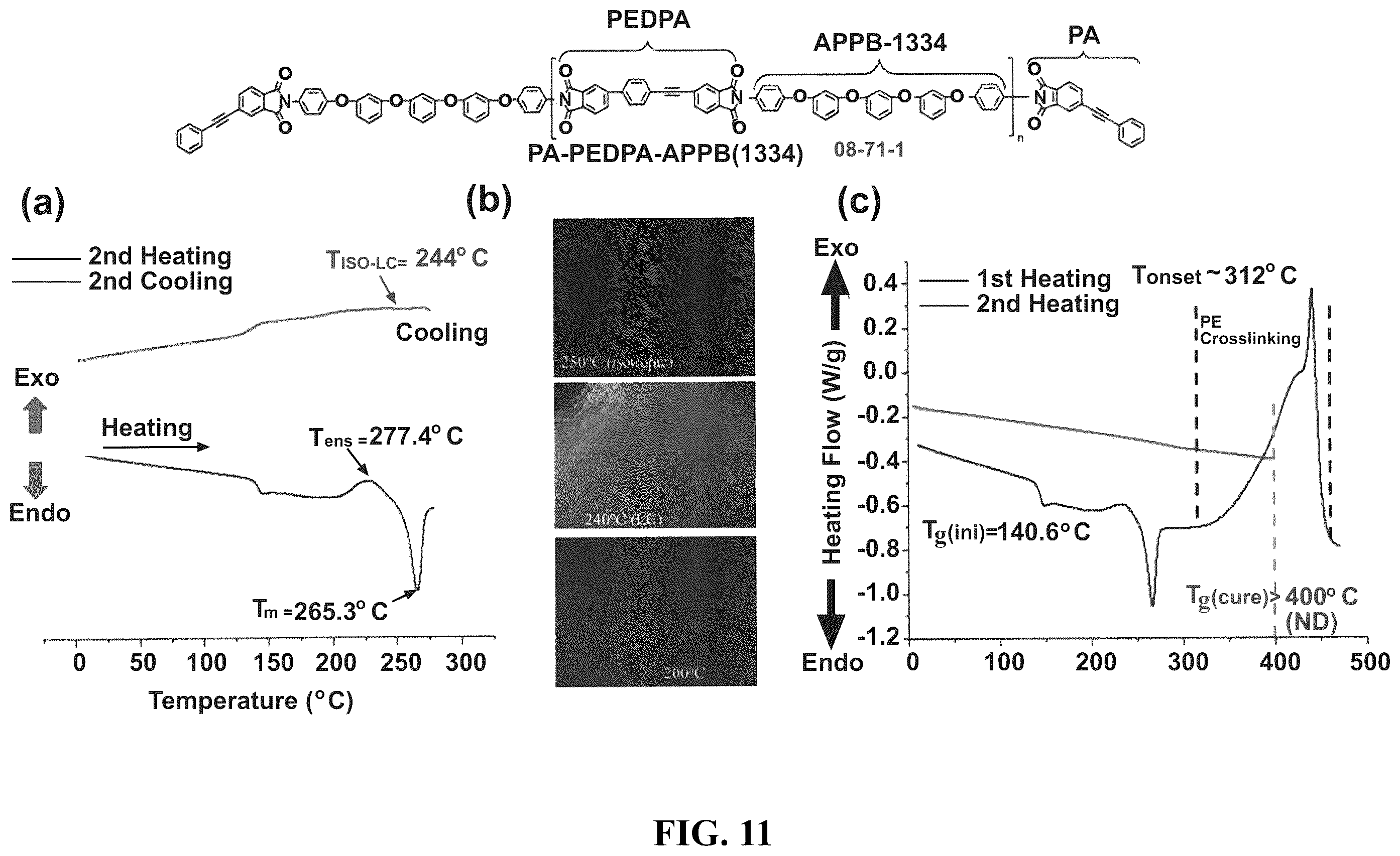 Patent US12378184 Figure 11 – All-aromatic liquid-crystalline homo-polyimides with aromatic endgroups and crosslinked products therefrom