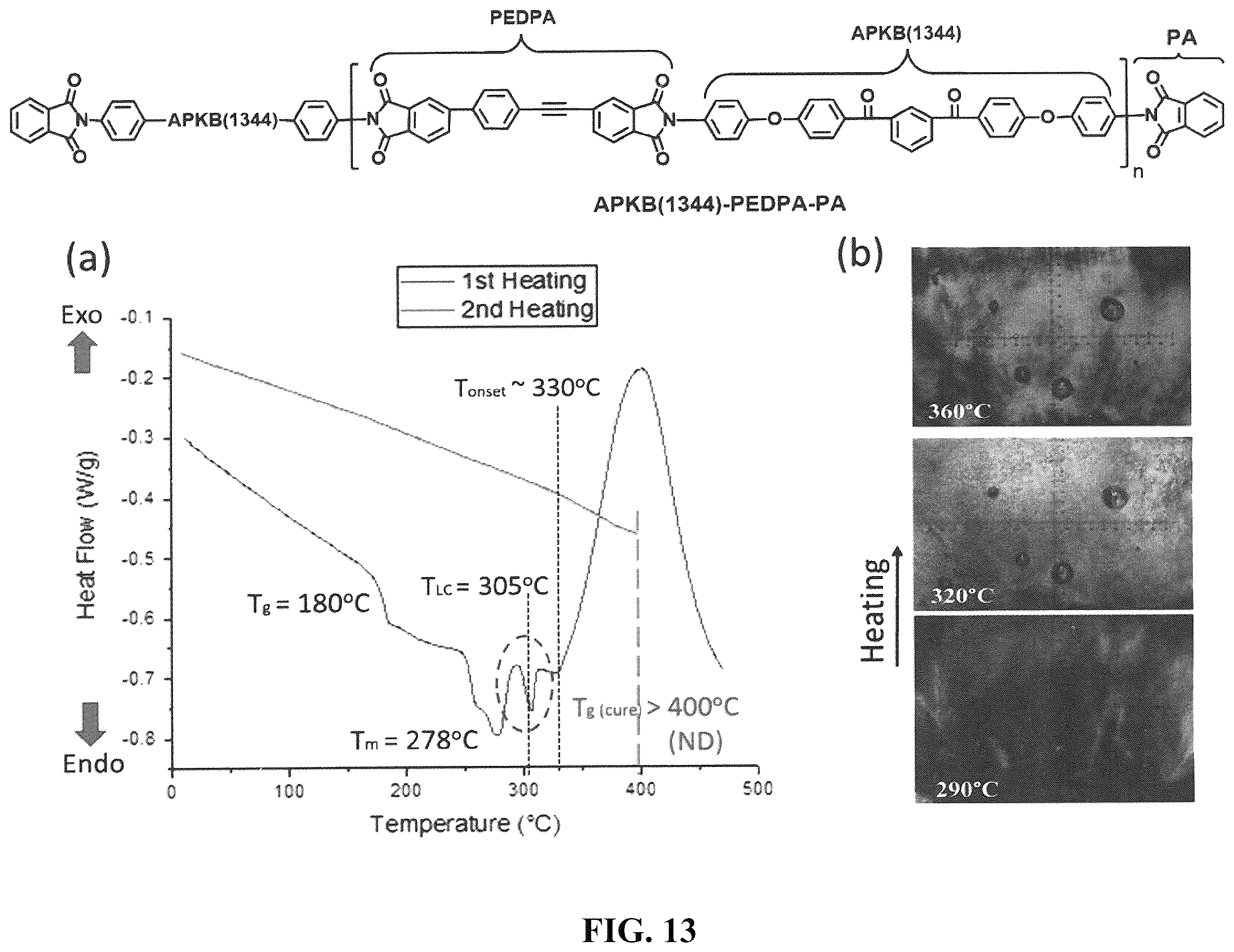 Patent US12378184 Figure 13 – All-aromatic liquid-crystalline homo-polyimides with aromatic endgroups and crosslinked products therefrom
