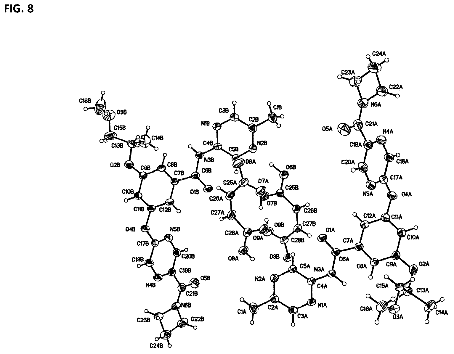 Patent US12378227 Figure 8 – Therapeutic cocrystals of 3-{[5-(azetidine-1-ylcarbonyl)pyrazin-2-yl]oxy}-5-{[(1S)-1-methyl-2-(methyloxy)ethyl]oxy)-N-(5-methylpyrazin-2-yl)benzamide
