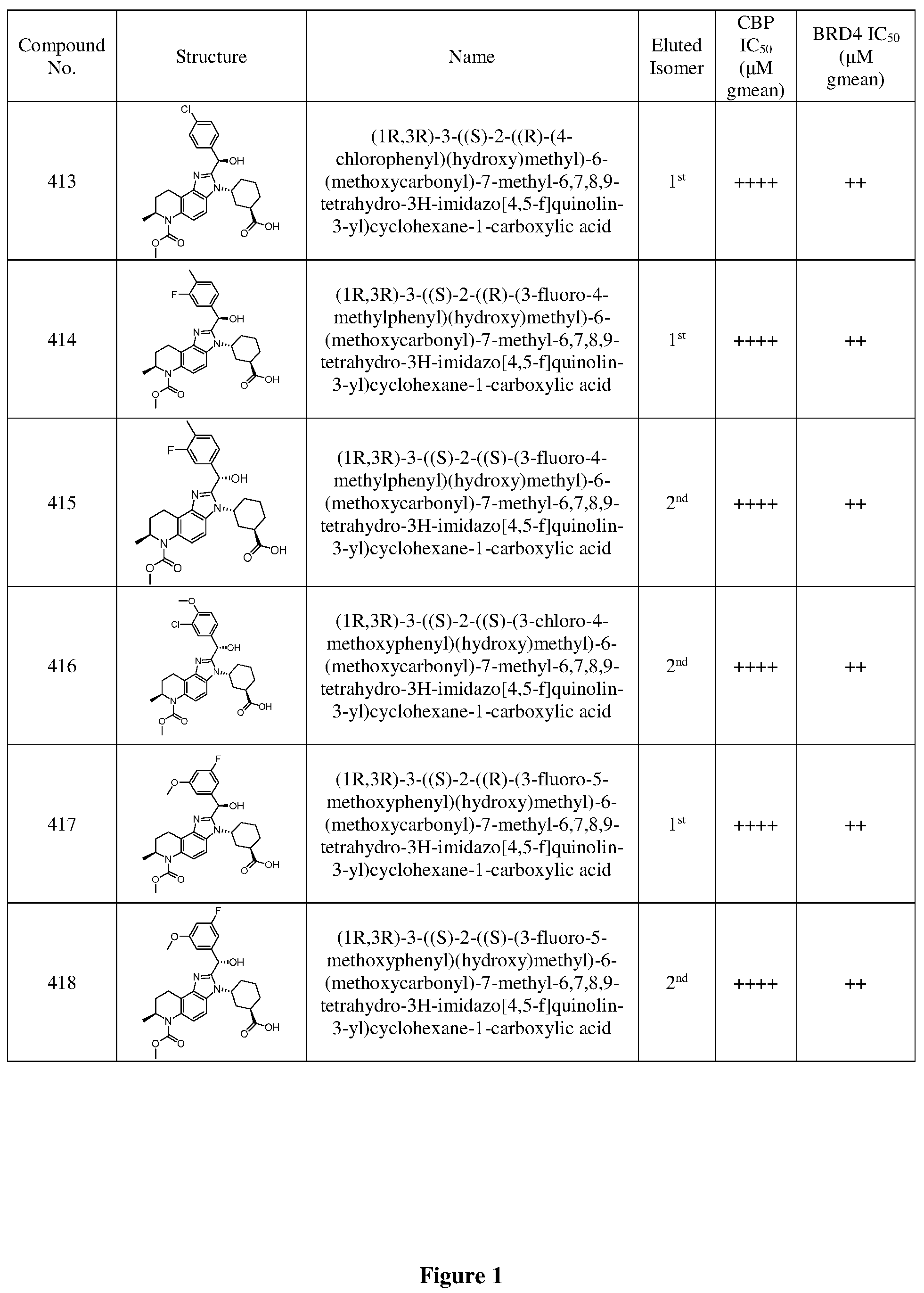 Patent US12378242 Figure 1 – Inhibiting CREB binding protein (CBP)