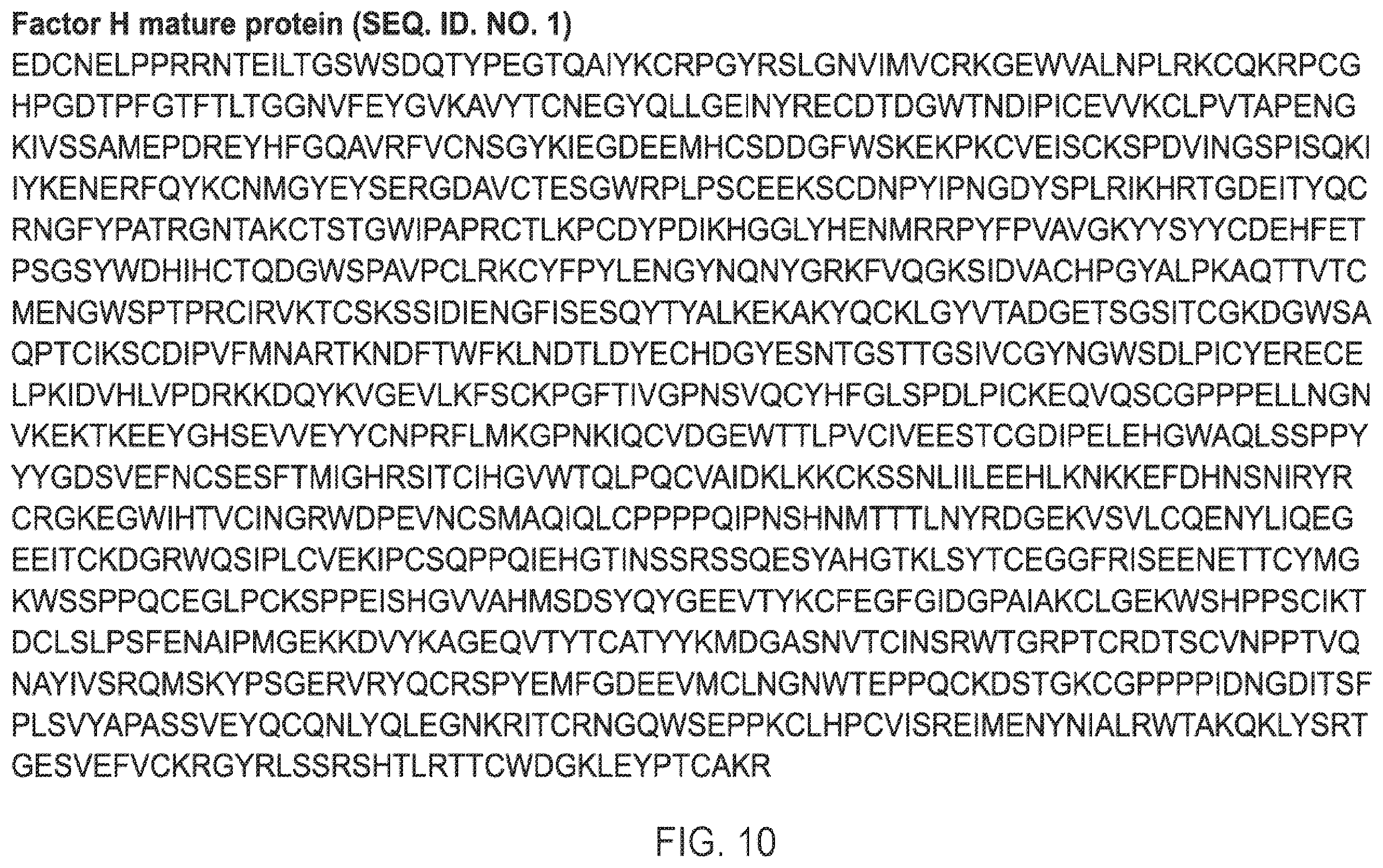 Patent US12378292 Figure 10 – Modified complement proteins and uses thereof