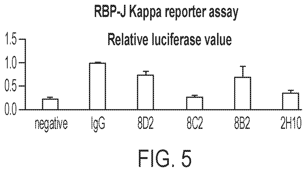 Patent US12378307 Figure 5 – Antibodies blocking DLL4-mediated notch signalling