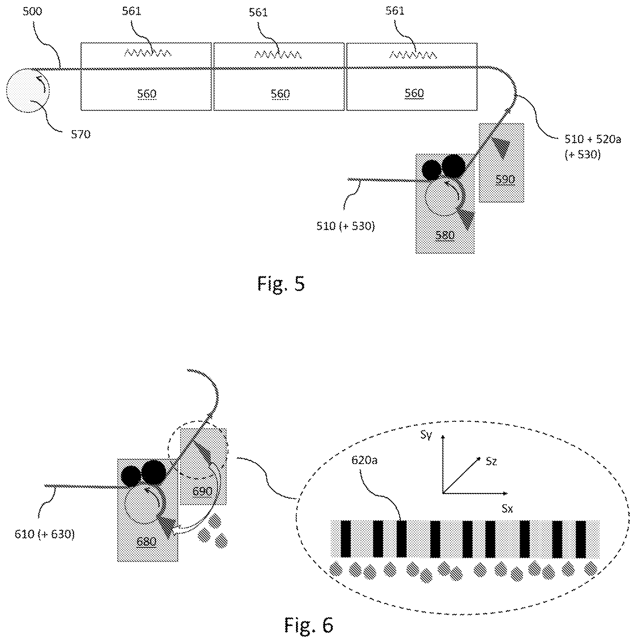 Patent US12378445 Figure 4 – Direct coating and drying patterned adhesive on direct thermal face