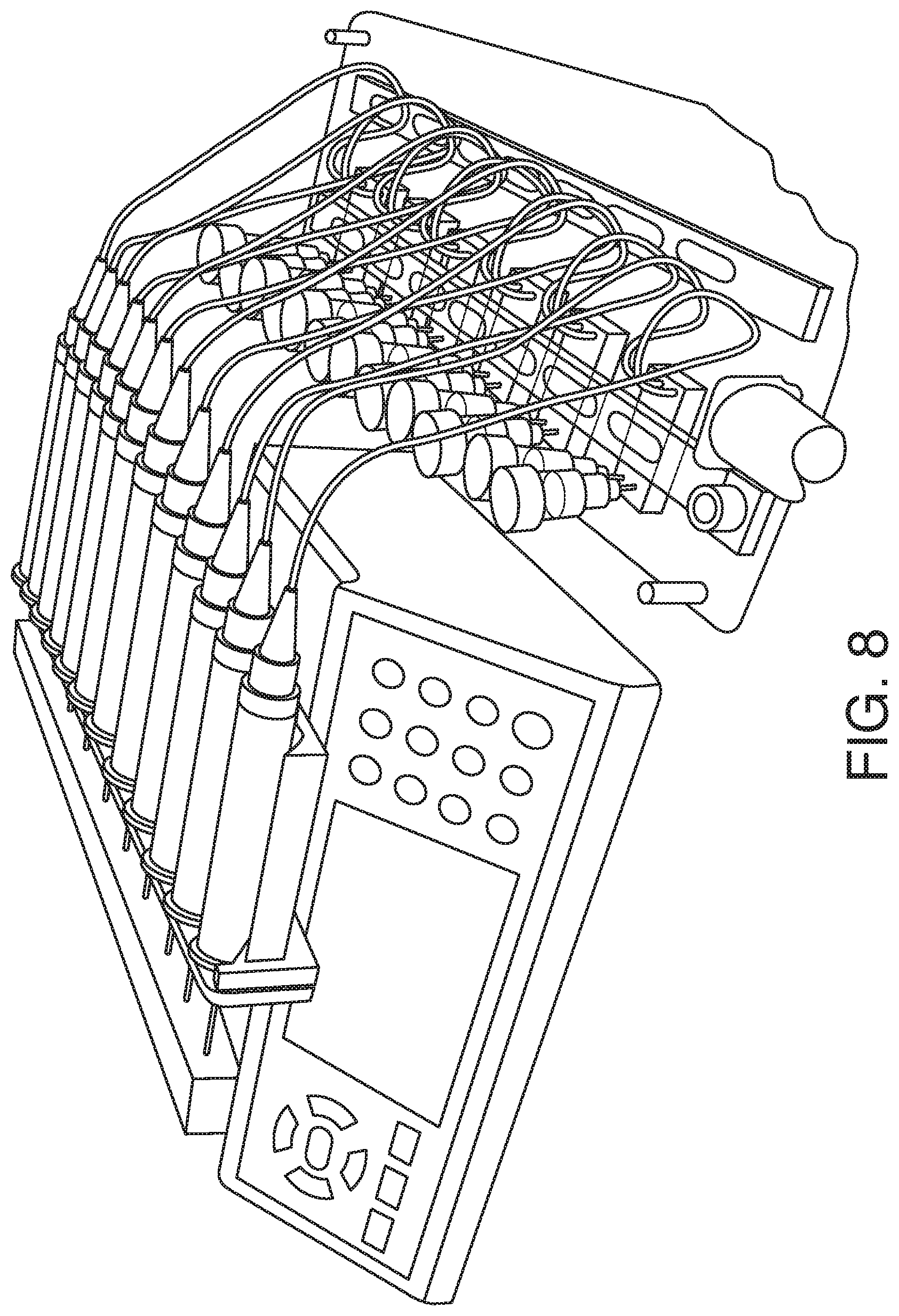 Patent US12378519 Figure 8 – Microfluidic model of the blood brain barrier
