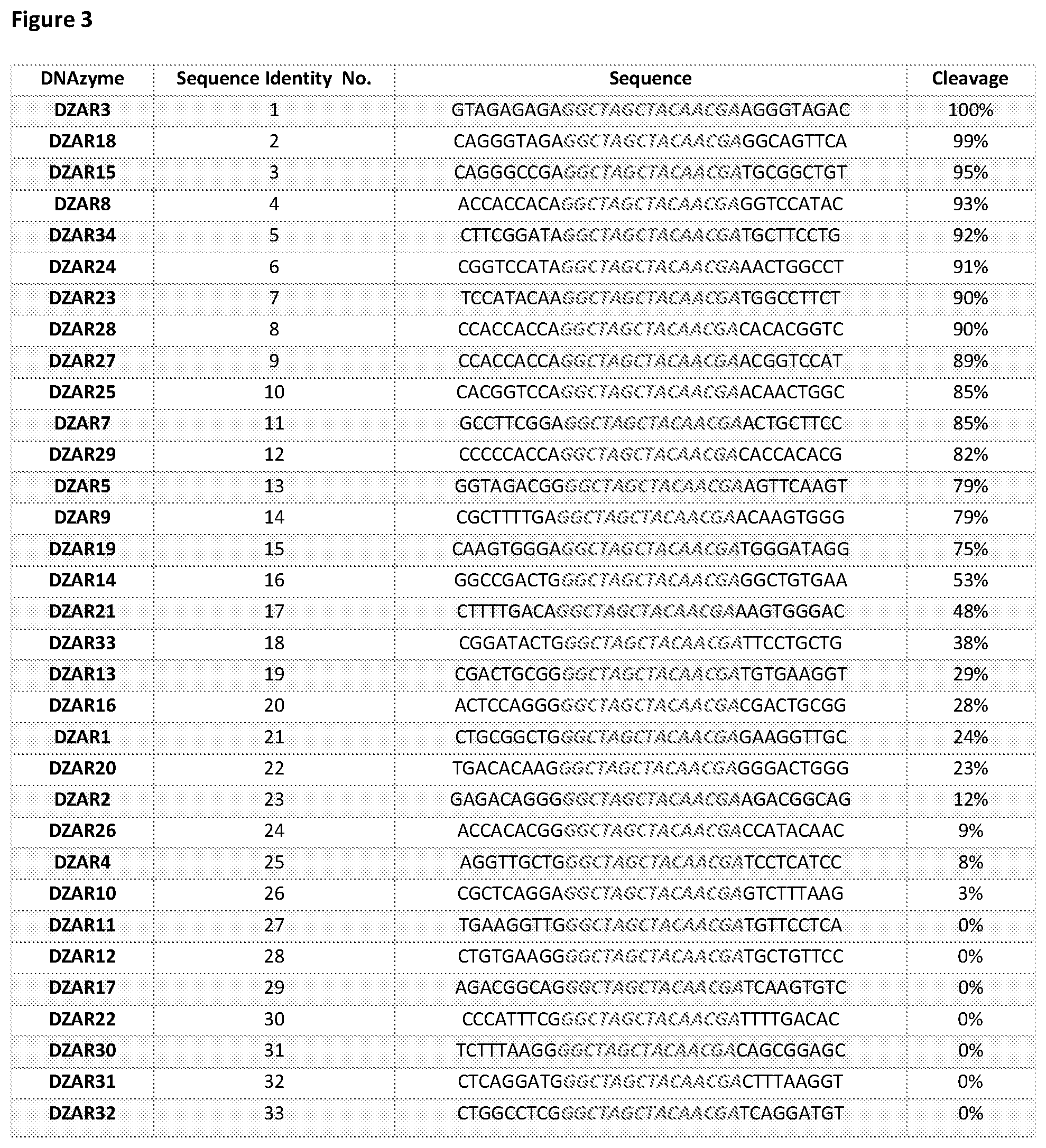 Patent US12378559 Figure 3 – Enzymatic nucleic acid molecules