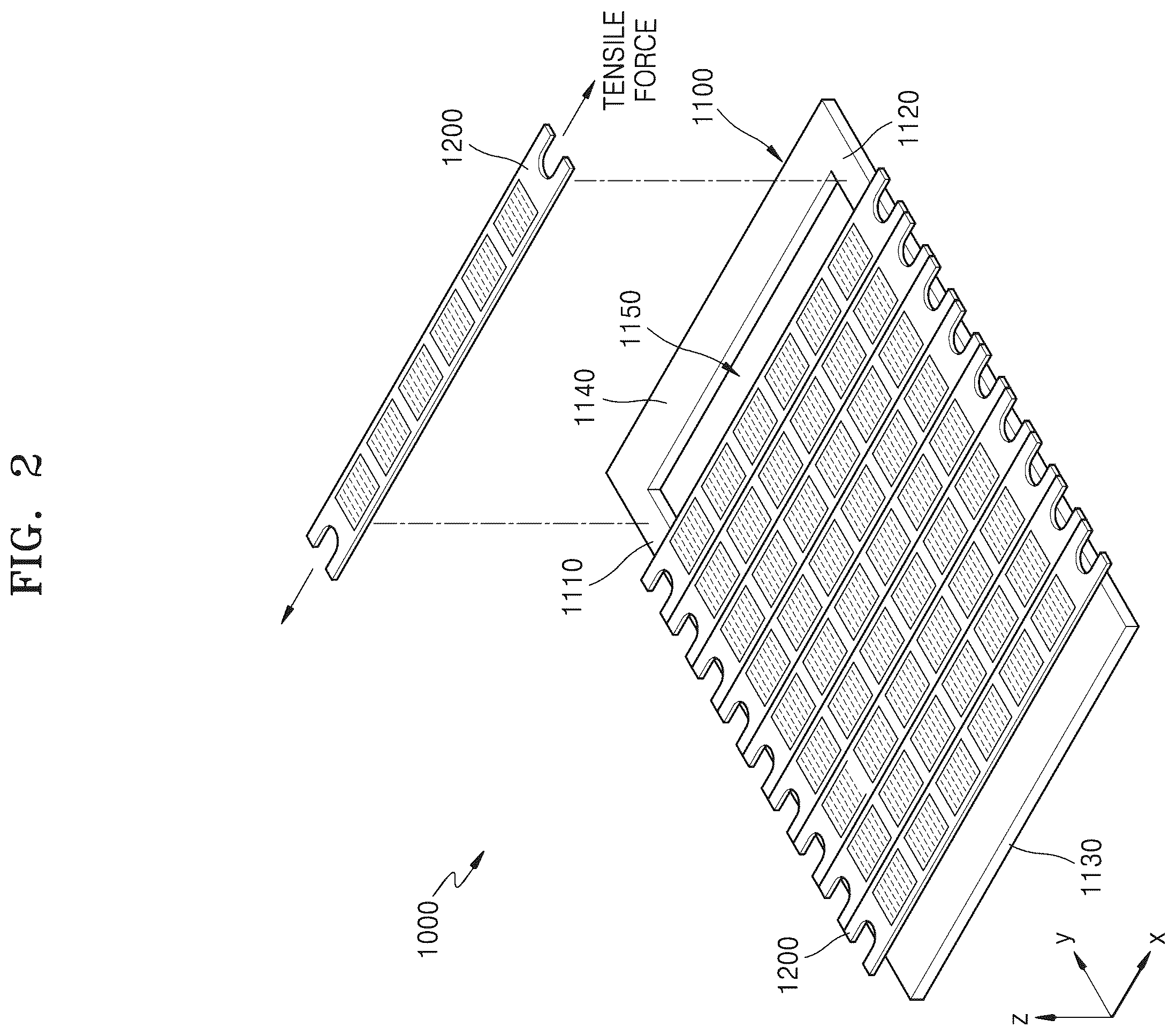 Patent US12378655 Figure 2 – Mask, mask assembly, and apparatus for manufacturing display apparatus