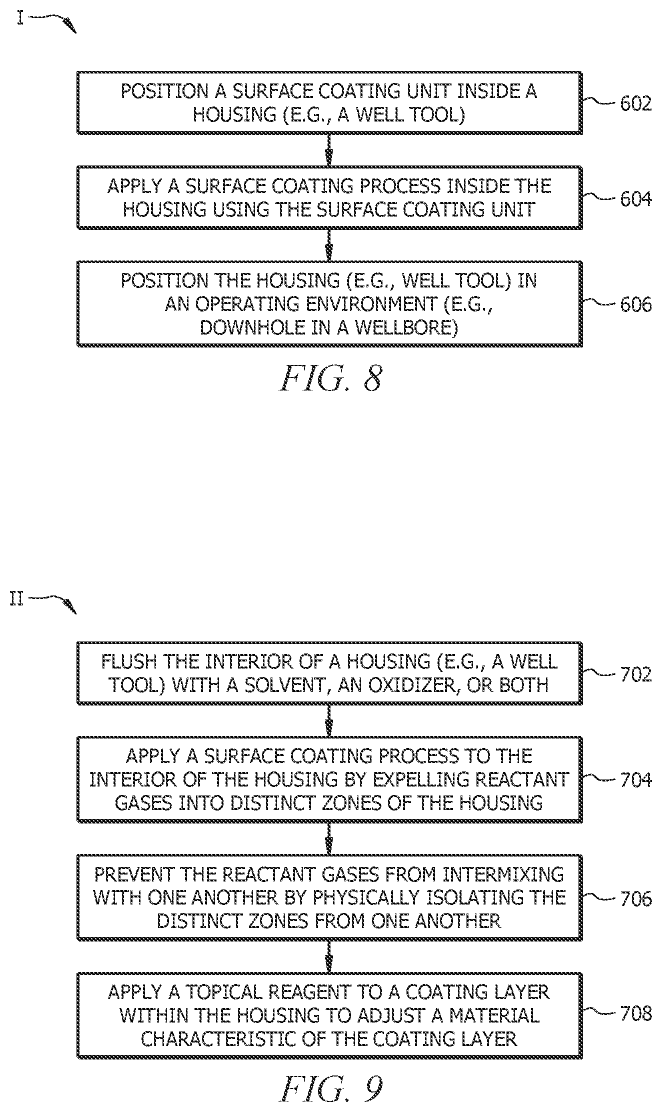 Patent US12378663 Figure 9 – Depositing coatings on and within a housing, apparatus, or tool using a coating system positioned therein
