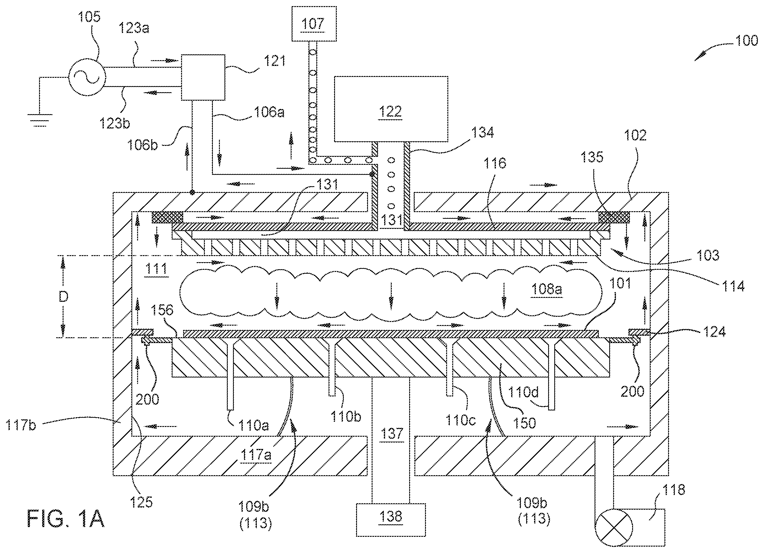 Patent US12378669 Figure 1 – Ground return for thin film formation using plasma