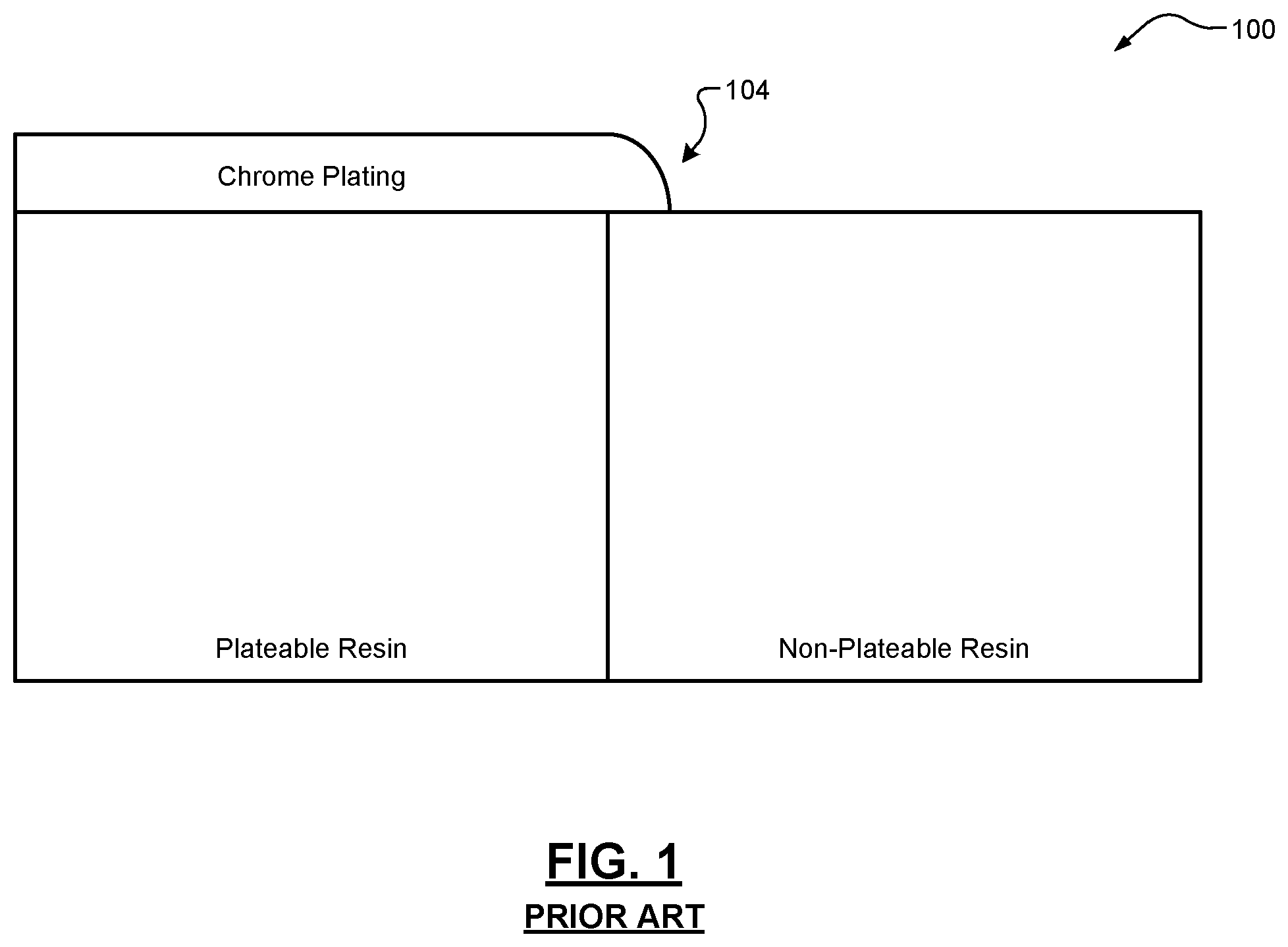 Patent US12378688 Figure 1 – Selective chrome plating with flush interface