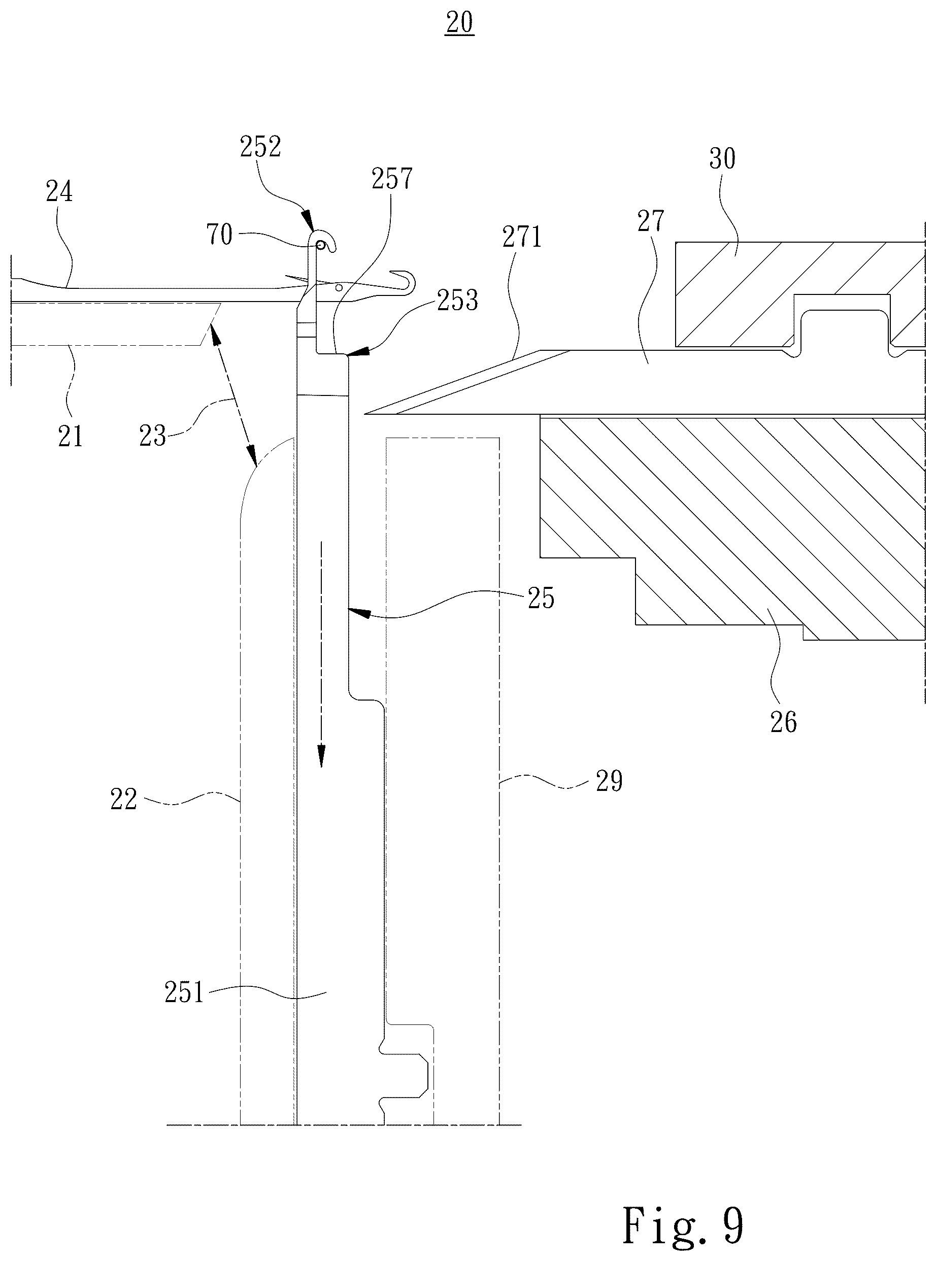 Patent US12378708 Figure 7 – Circular knitting machine for knitting pile fabric