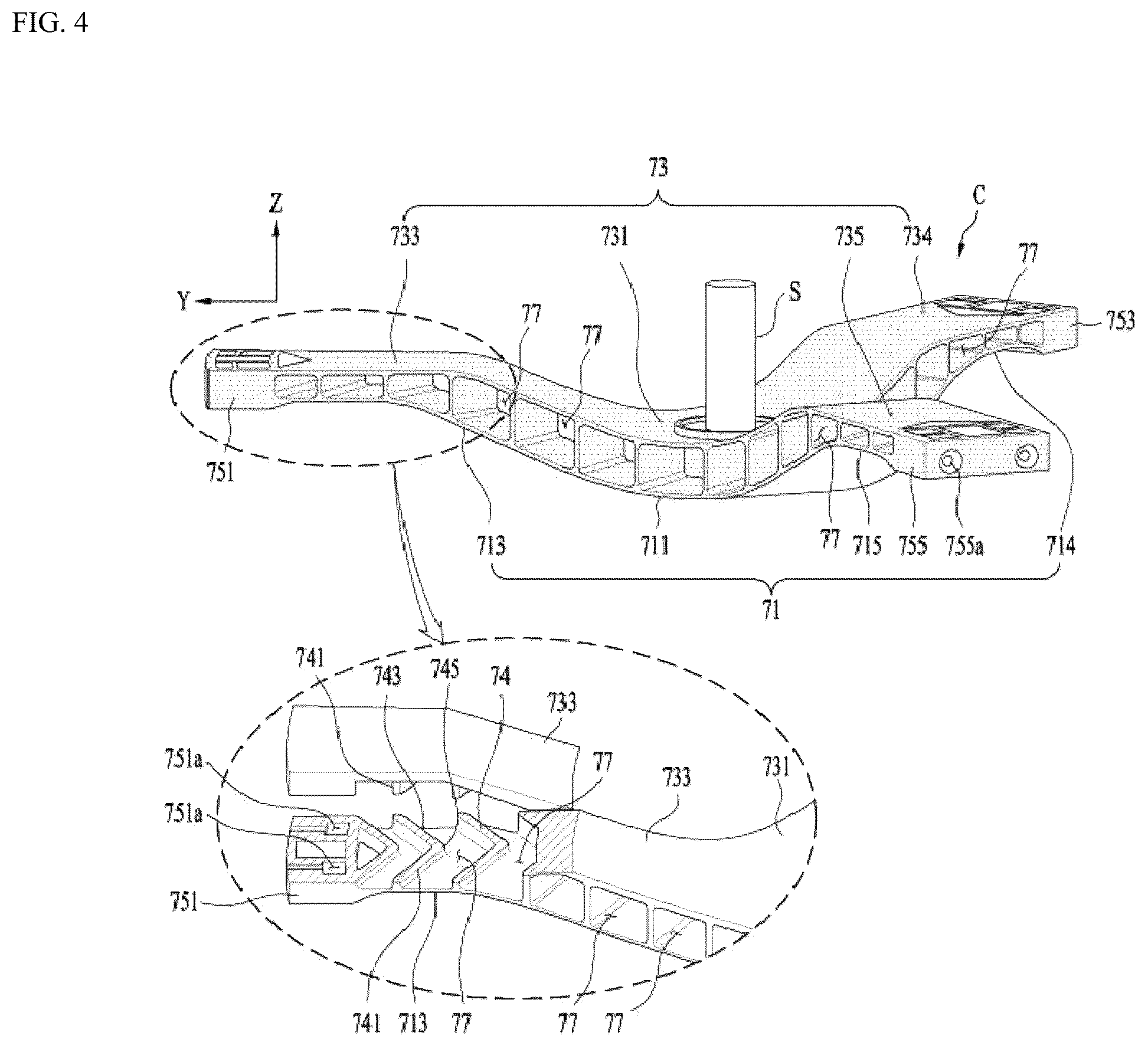 Patent US12378712 Figure 4 – Apparatus for treating laundry