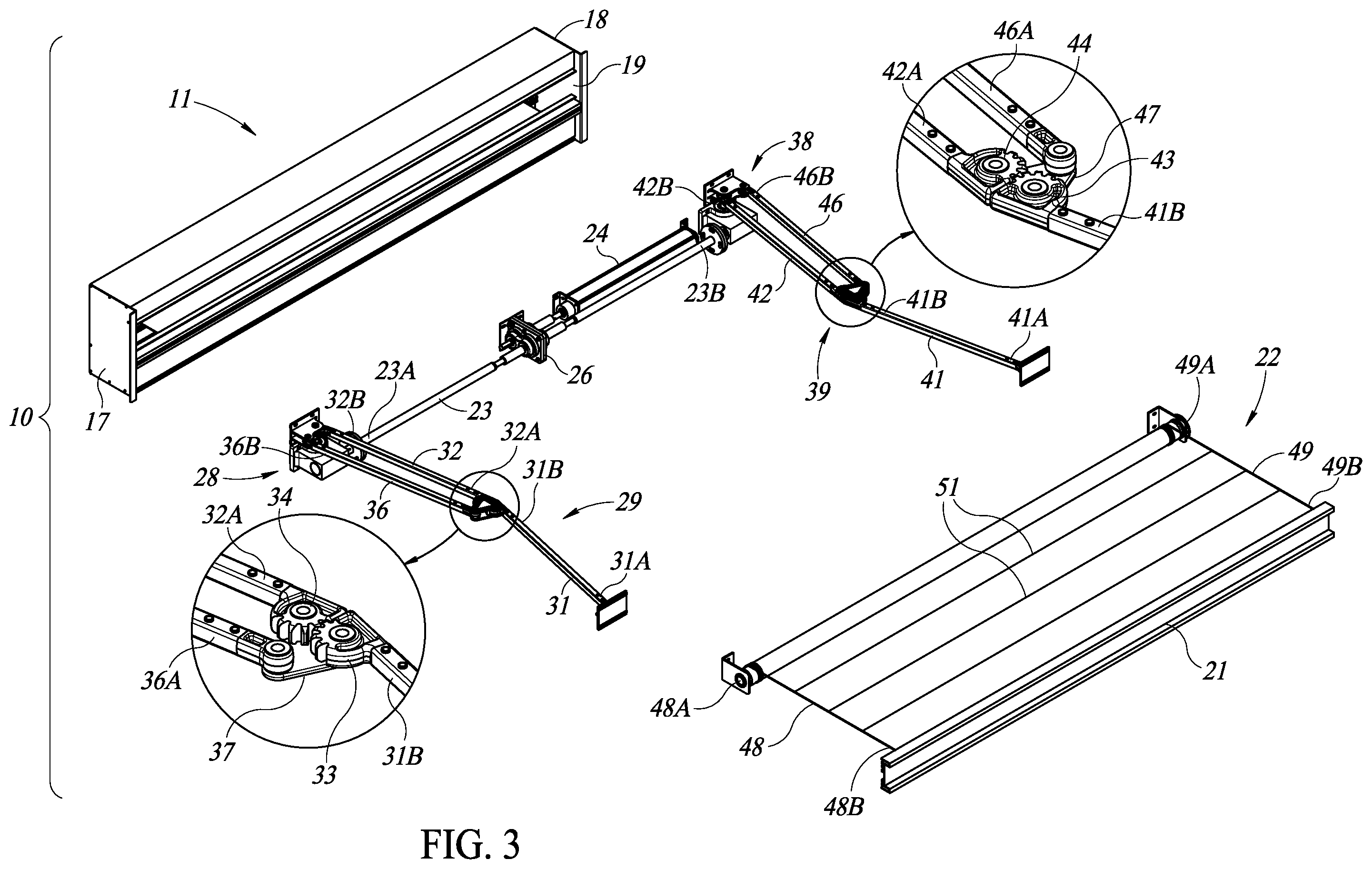 Patent US12378714 Figure 4 – Wall mounted motorized clothes hanging devices