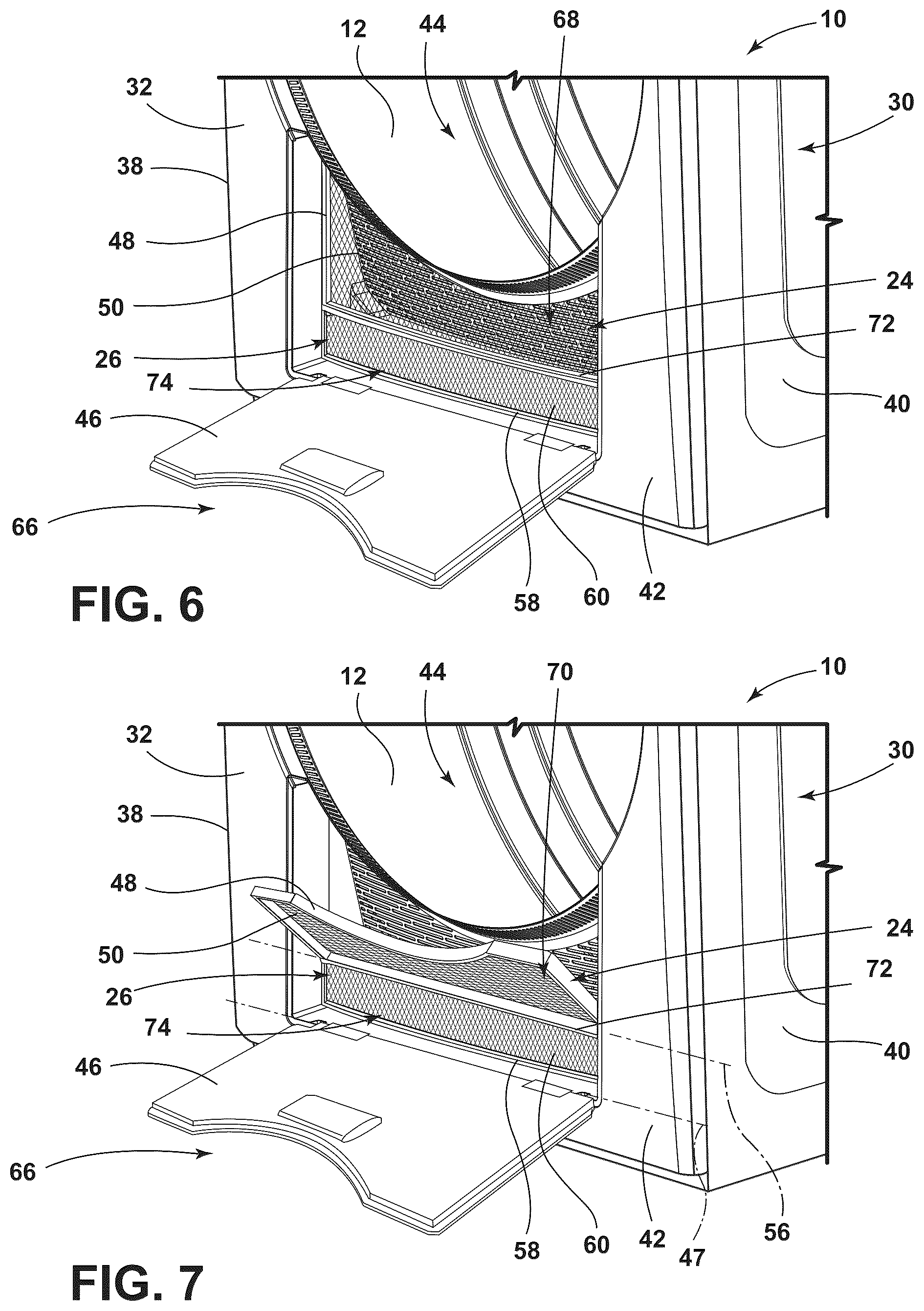 Patent US12378716 Figure 6 – Laundry appliance