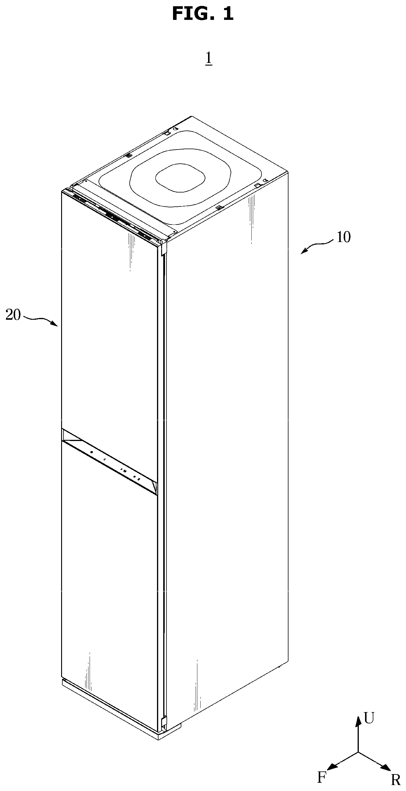 Patent US12378718 Figure 1 – Clothes care apparatus