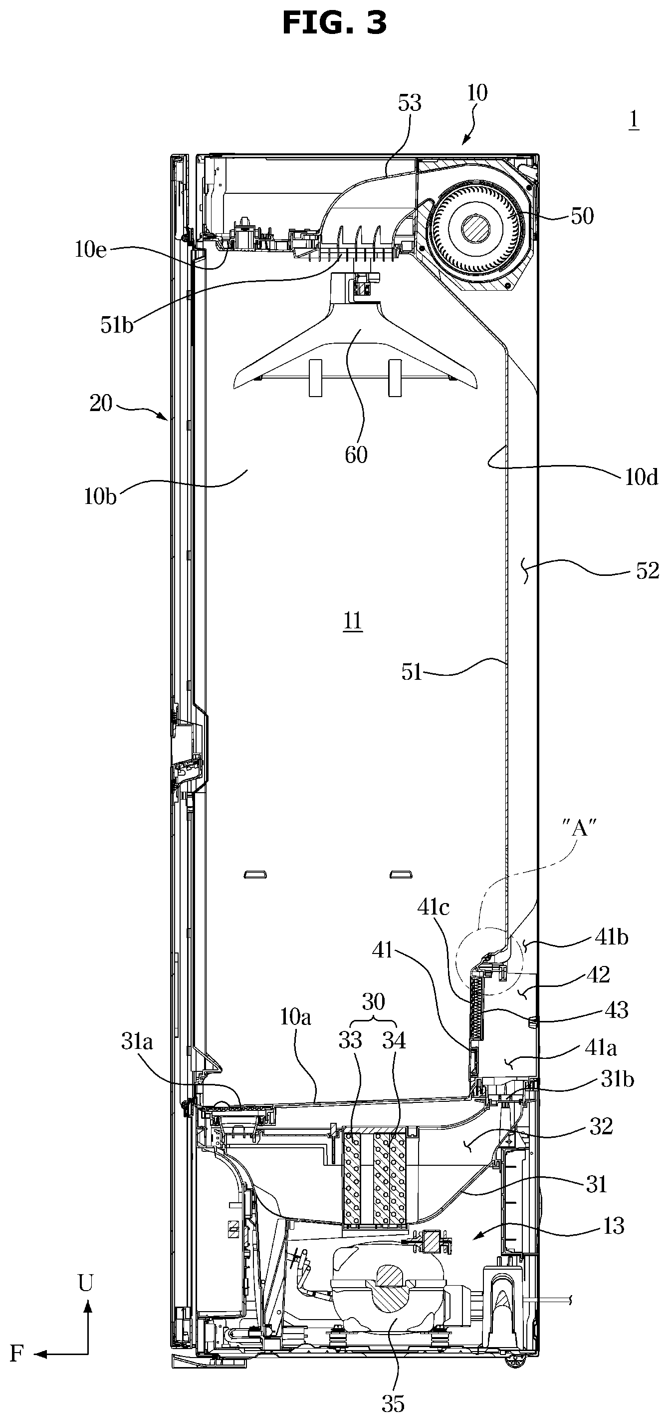 Patent US12378718 Figure 3 – Clothes care apparatus