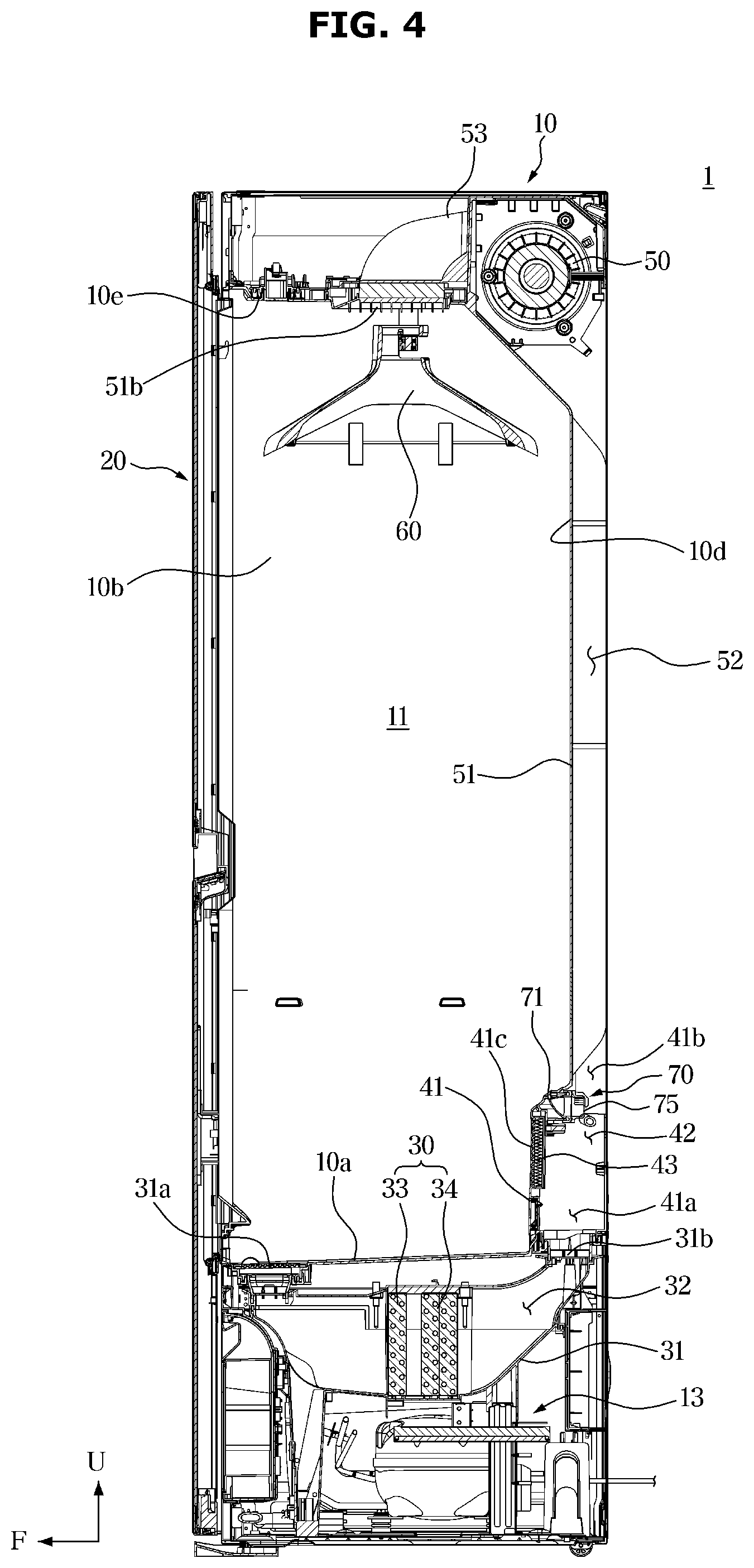 Patent US12378718 Figure 4 – Clothes care apparatus