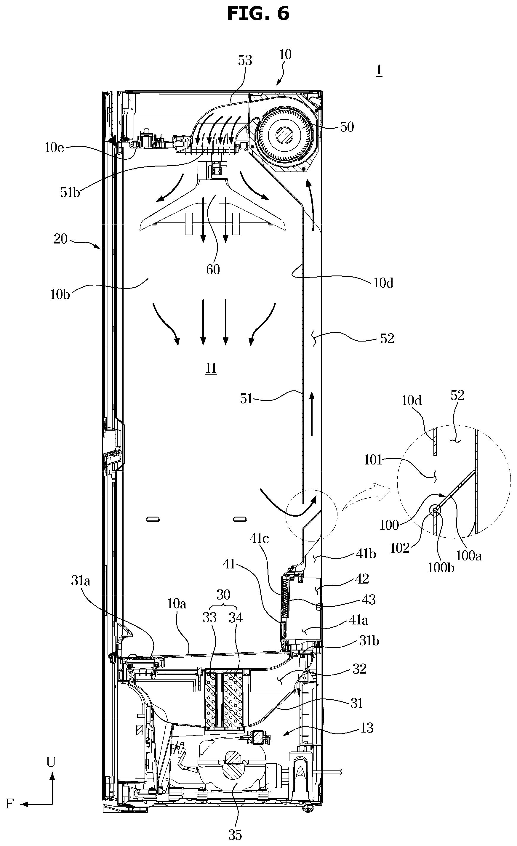 Patent US12378718 Figure 6 – Clothes care apparatus