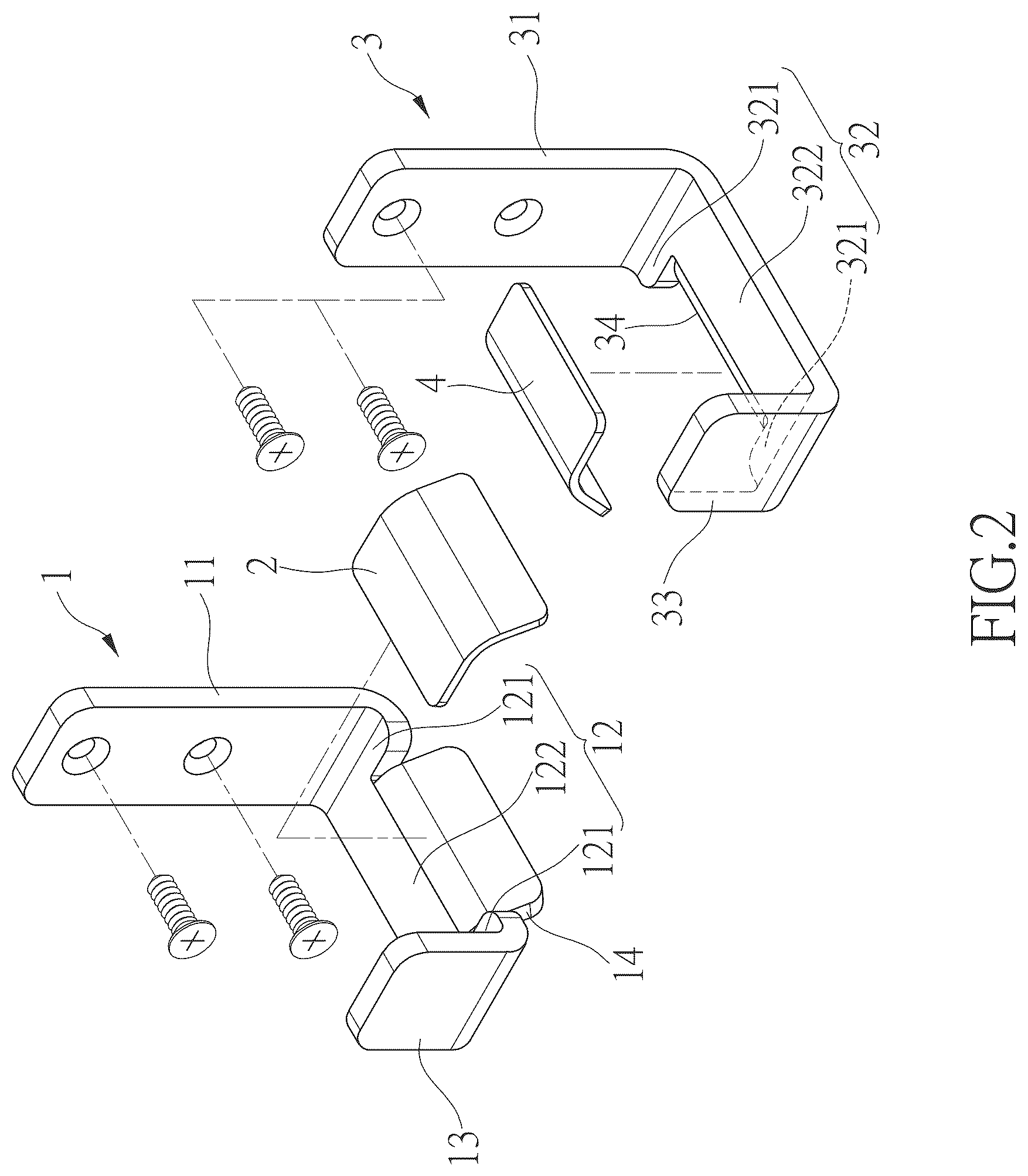 Patent US12378719 Figure 2 – Hanging set for ironing boards