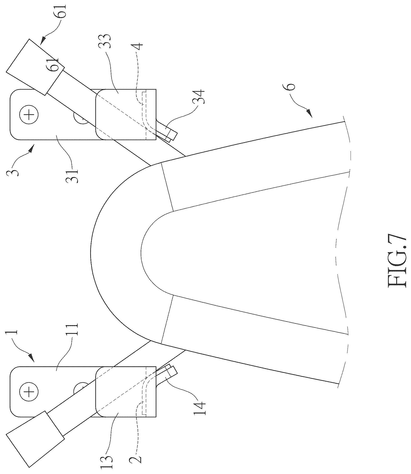 Patent US12378719 Figure 7 – Hanging set for ironing boards