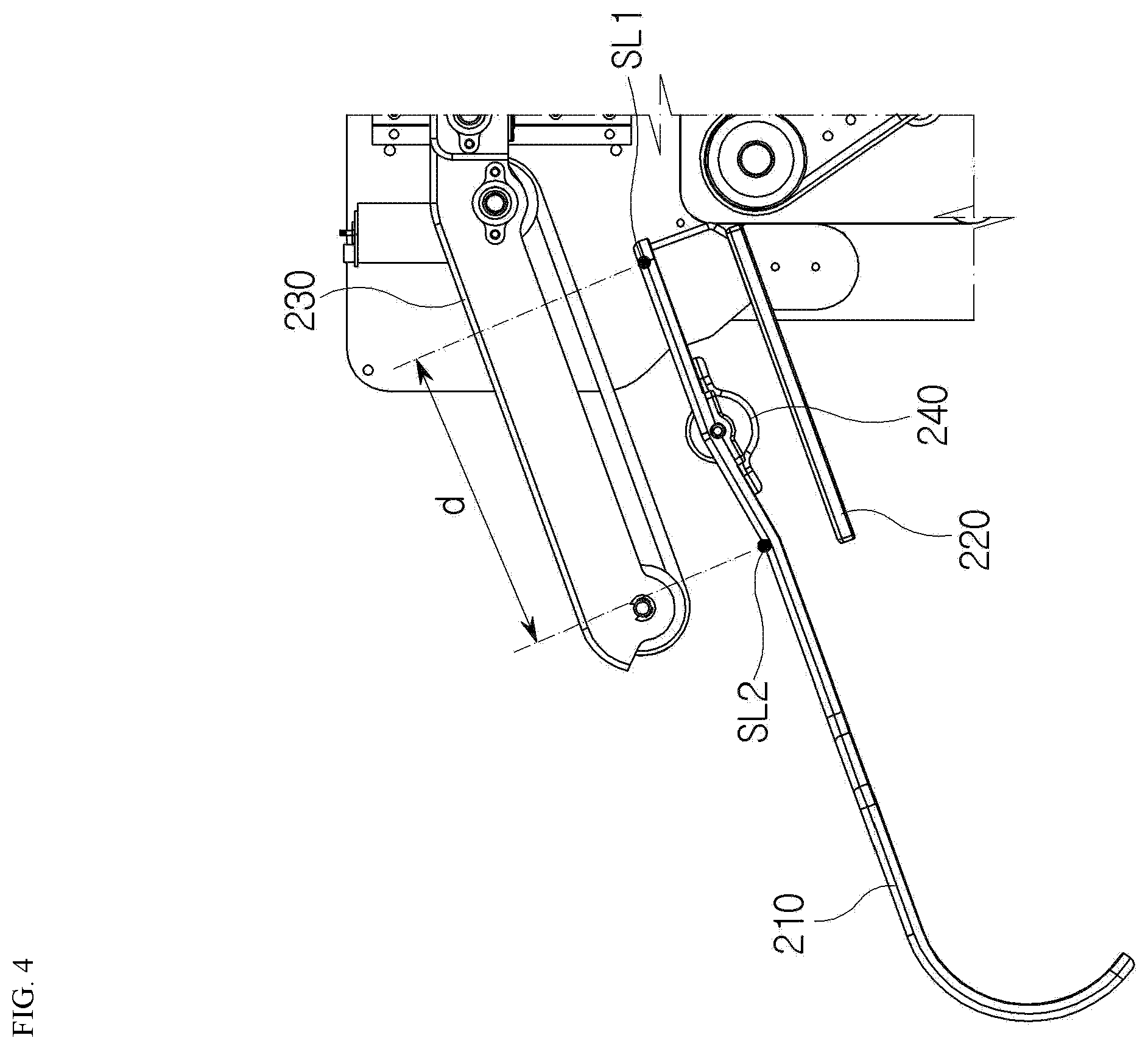 Patent US12378720 Figure 4 – Clothes folding machine