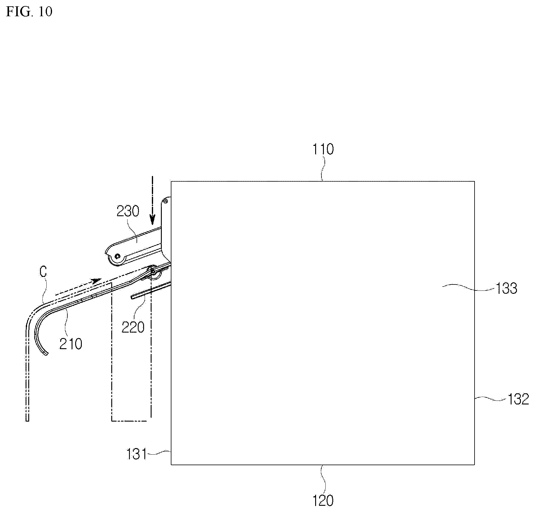 Patent US12378720 Figure 10 – Clothes folding machine