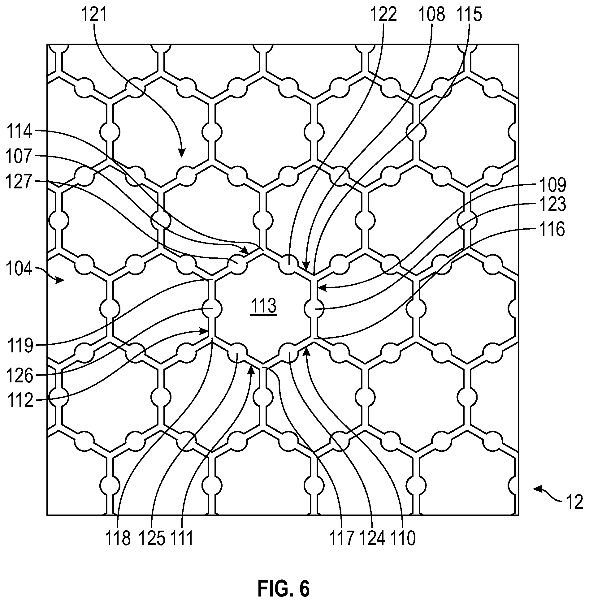 Patent US12378731 Figure 4 – Overlapping modular mat system including mat components having fortifying members