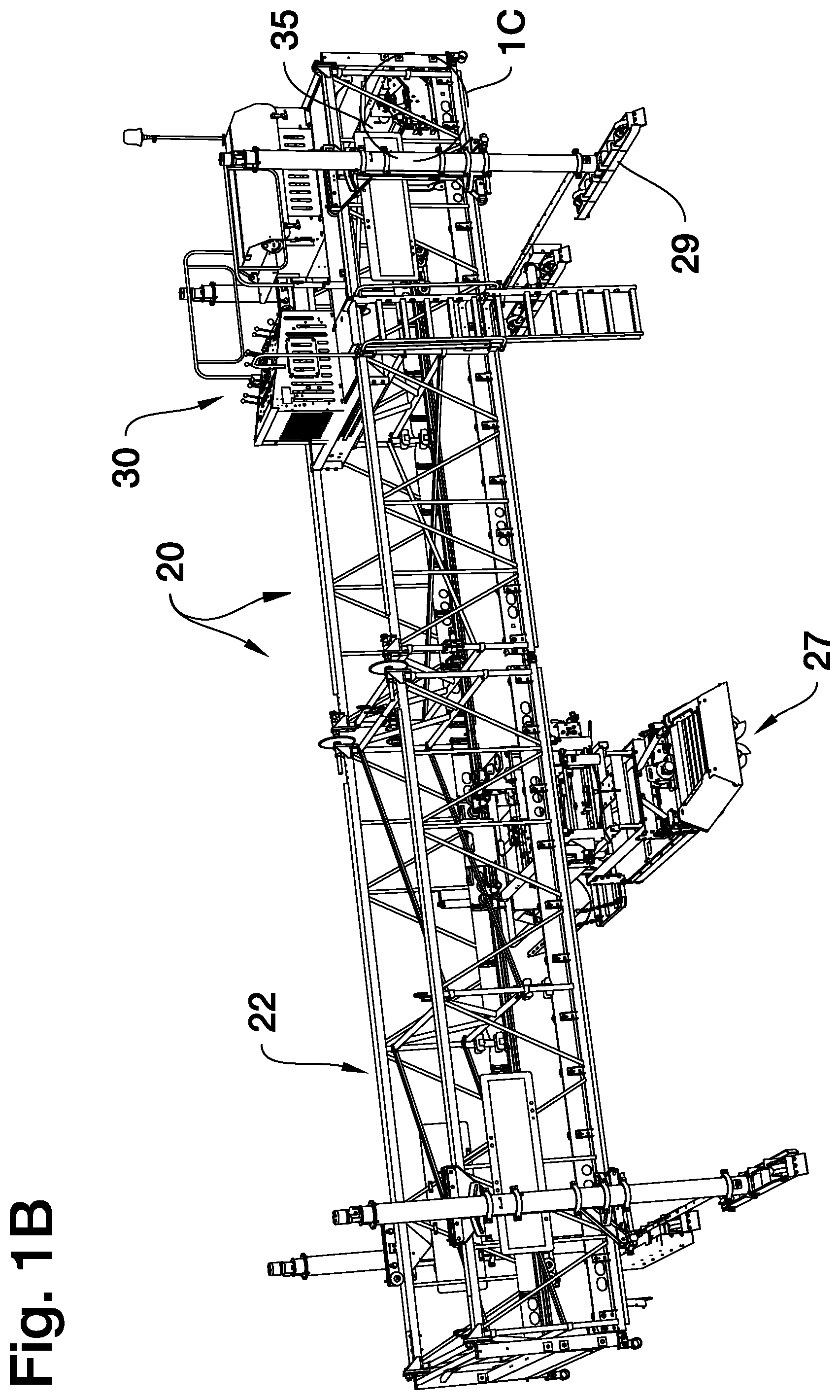 Patent US12378733 Figure 2 – Bridge deck paver with enhanced hydraulic shifting
