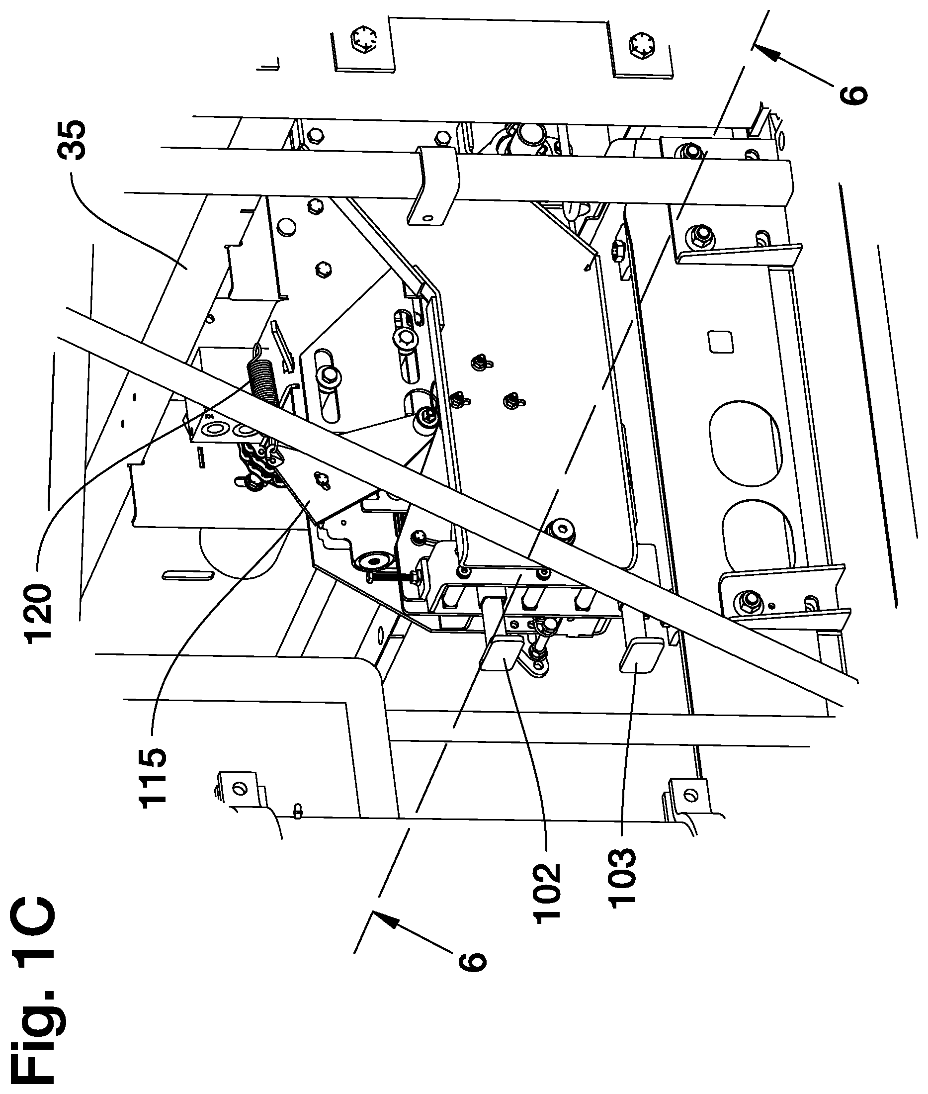 Patent US12378733 Figure 3 – Bridge deck paver with enhanced hydraulic shifting