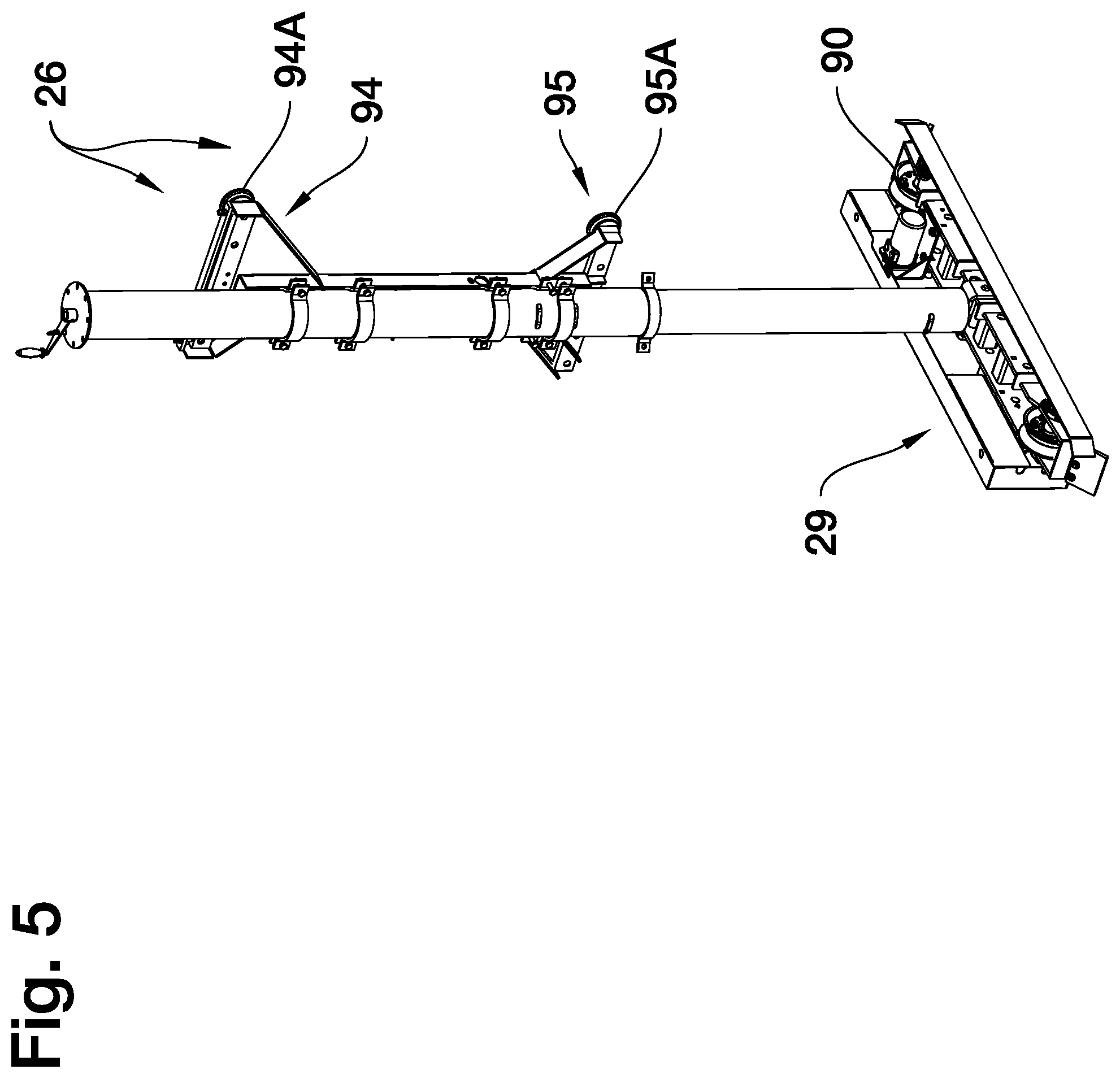 Patent US12378733 Figure 7 – Bridge deck paver with enhanced hydraulic shifting