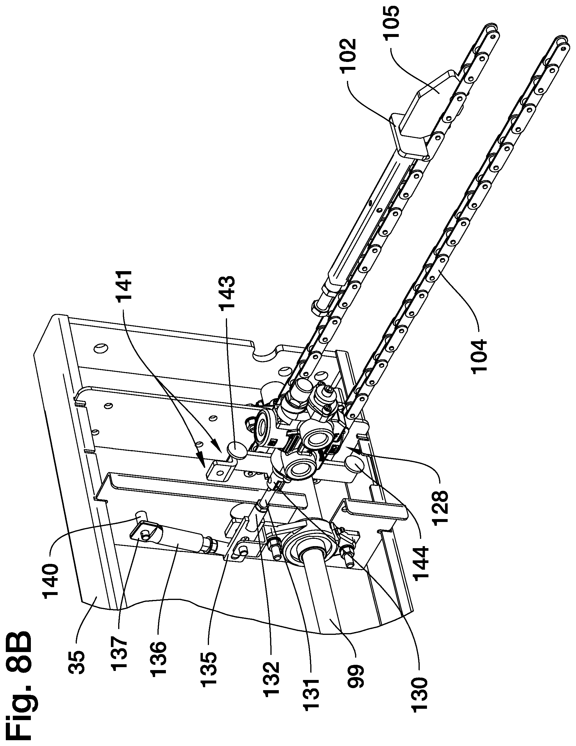 Patent US12378733 Figure 11 – Bridge deck paver with enhanced hydraulic shifting