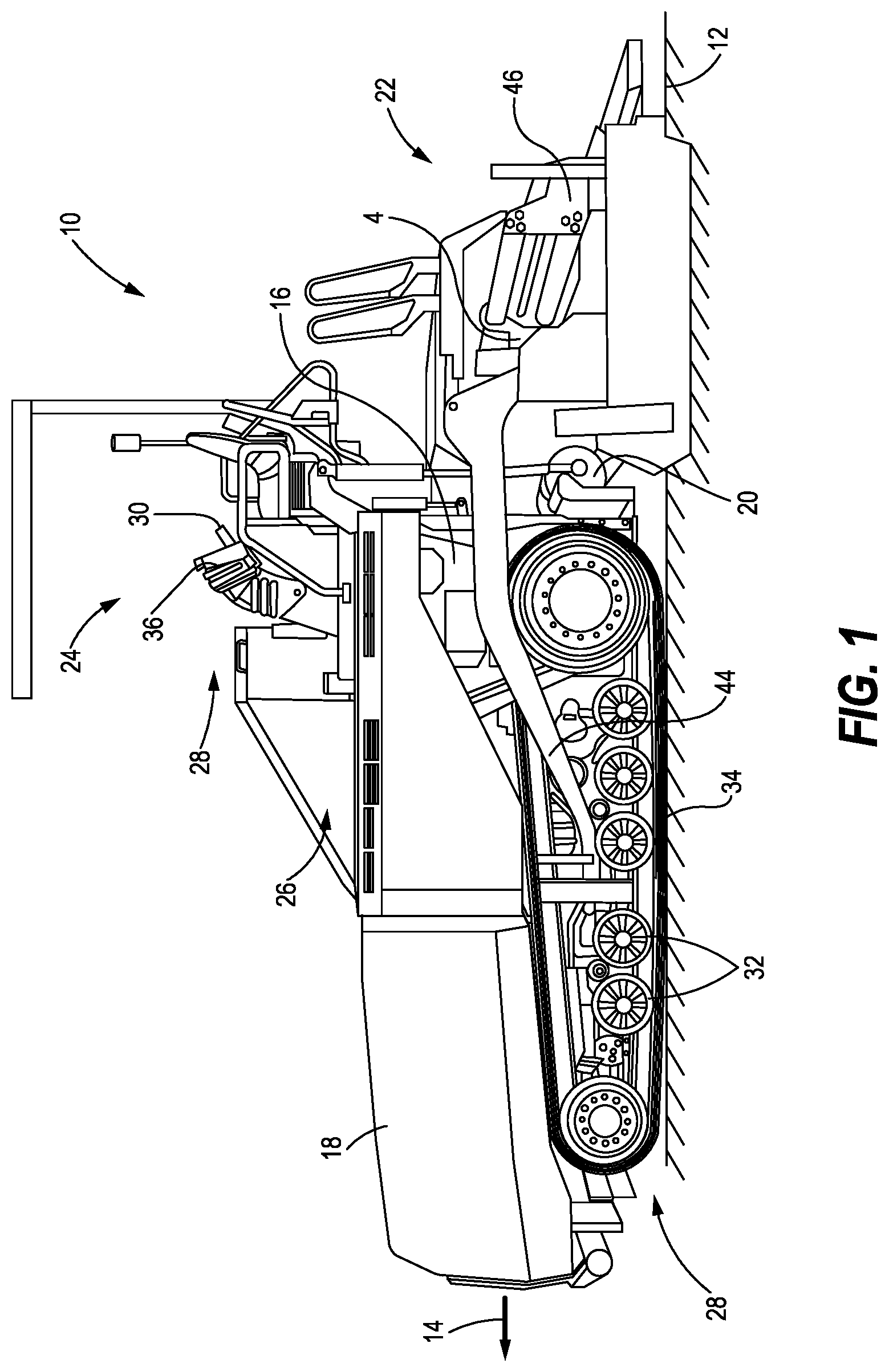 Patent US12378735 Figure 1 – Automatic material feed adjustment system