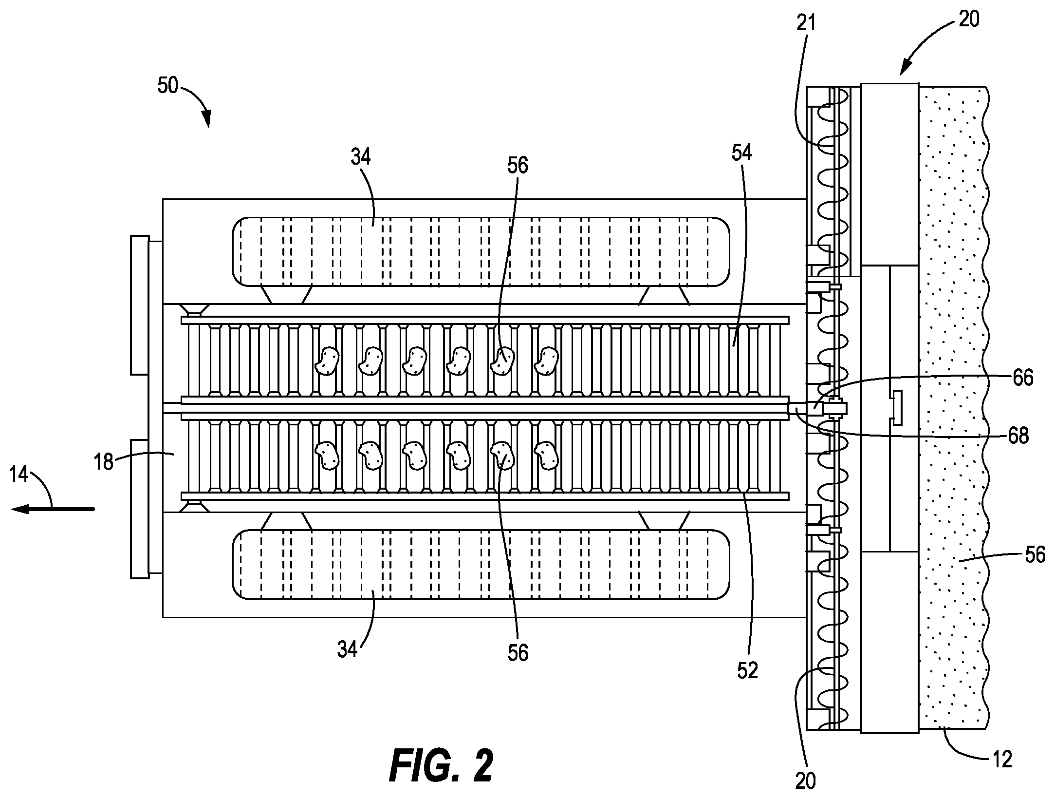 Patent US12378735 Figure 2 – Automatic material feed adjustment system
