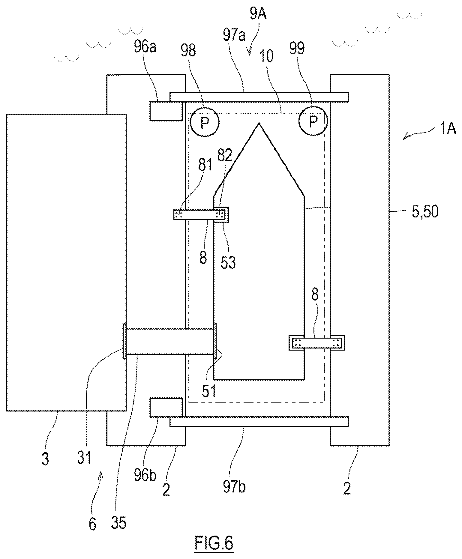 Patent US12378740 Figure 5 – Berth for multi-purpose disaster response ship and harbor structure