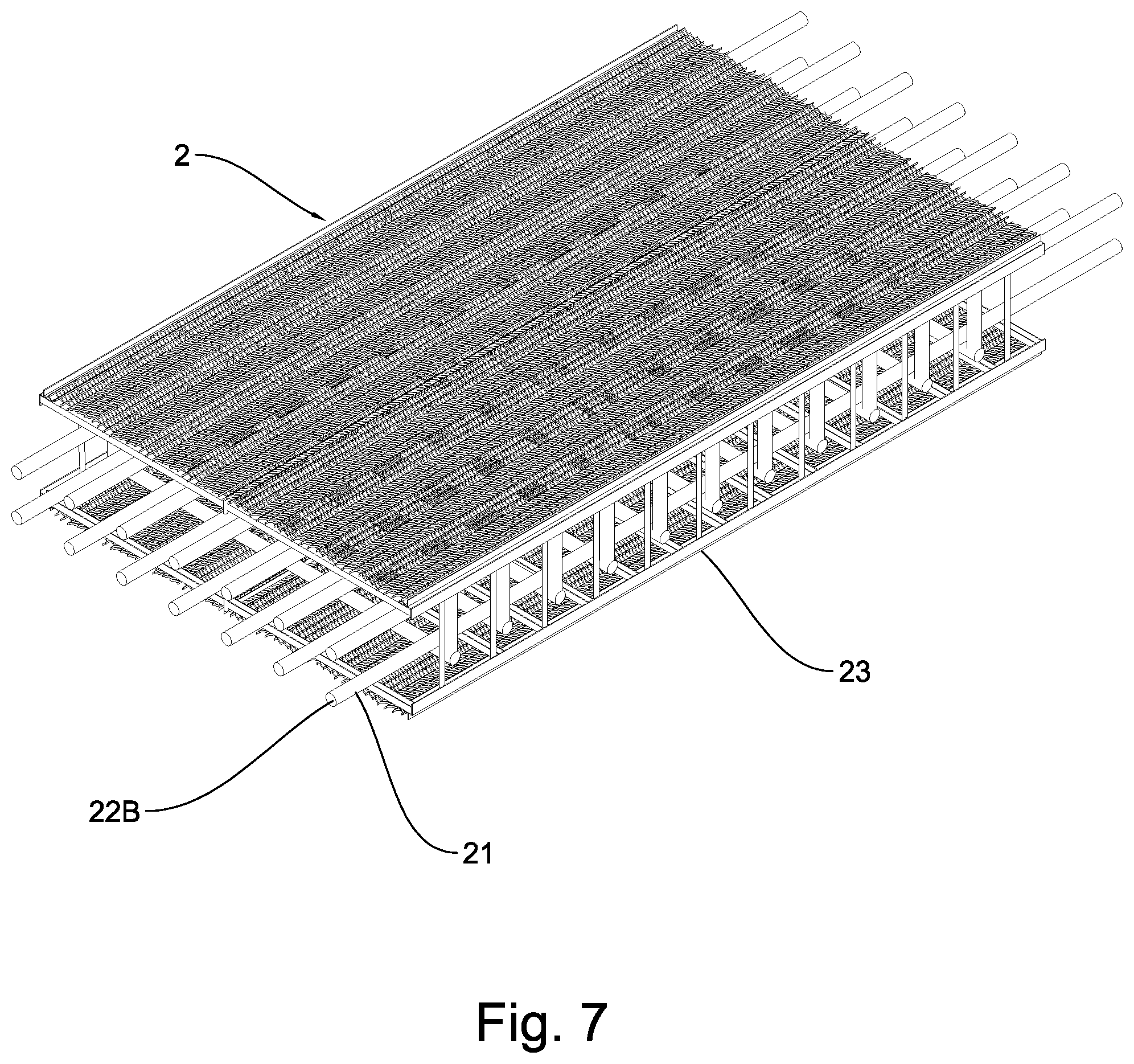 Patent US12378743 Figure 7 – Multi-piece pre-assembled raft foundation and construction method thereof