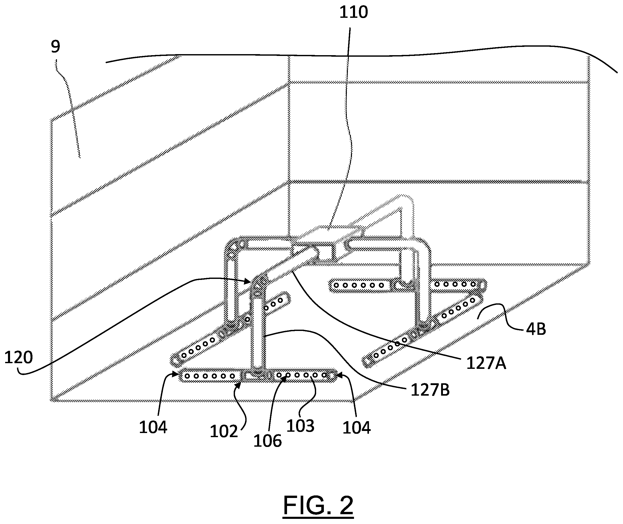 Patent US12378745 Figure 2 – Radon gas mitigation system and kit for a building with a crawlspace