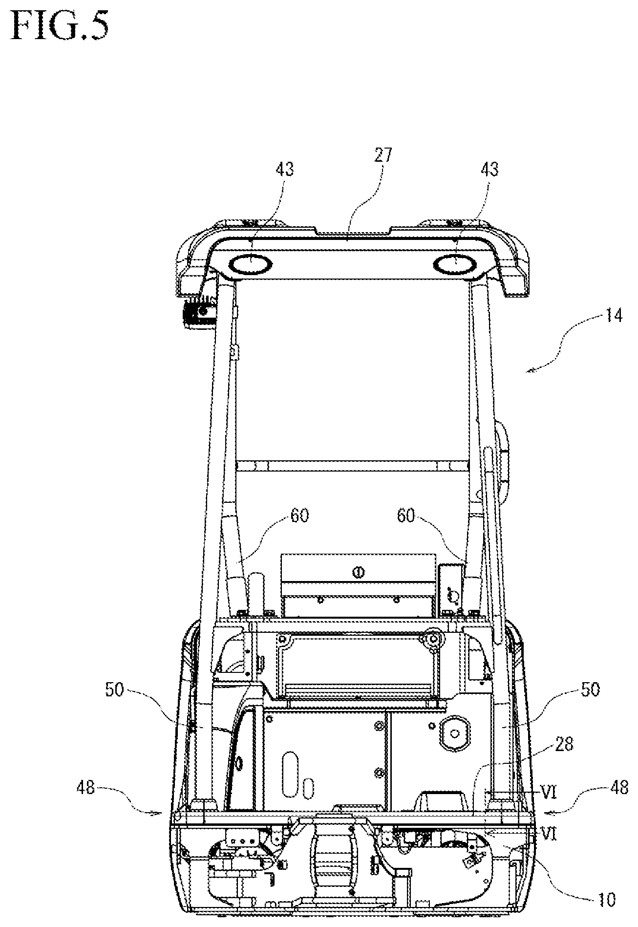 Patent US12378750 Figure 5 – Working vehicle