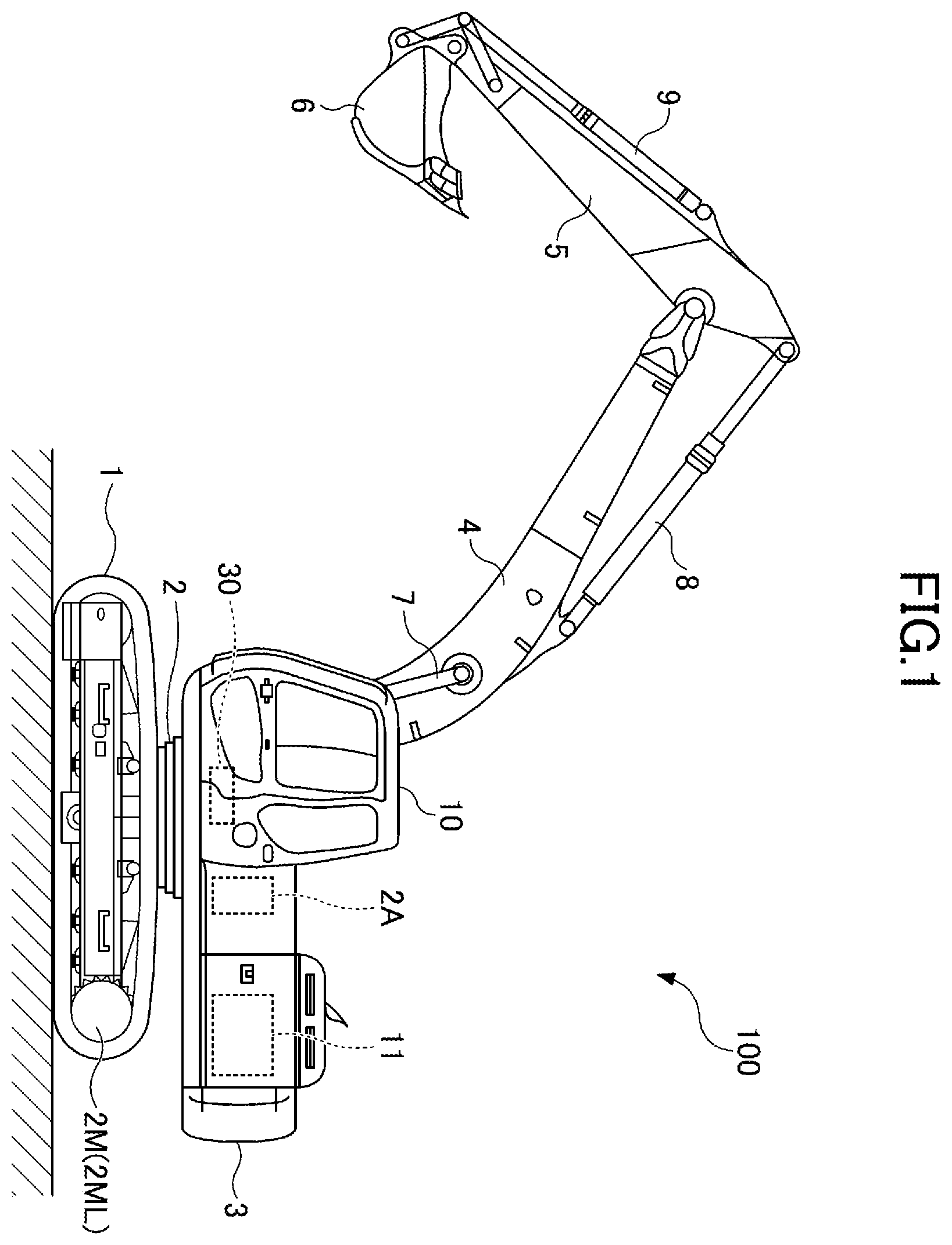 Patent US12378751 Figure 1 – Shovel