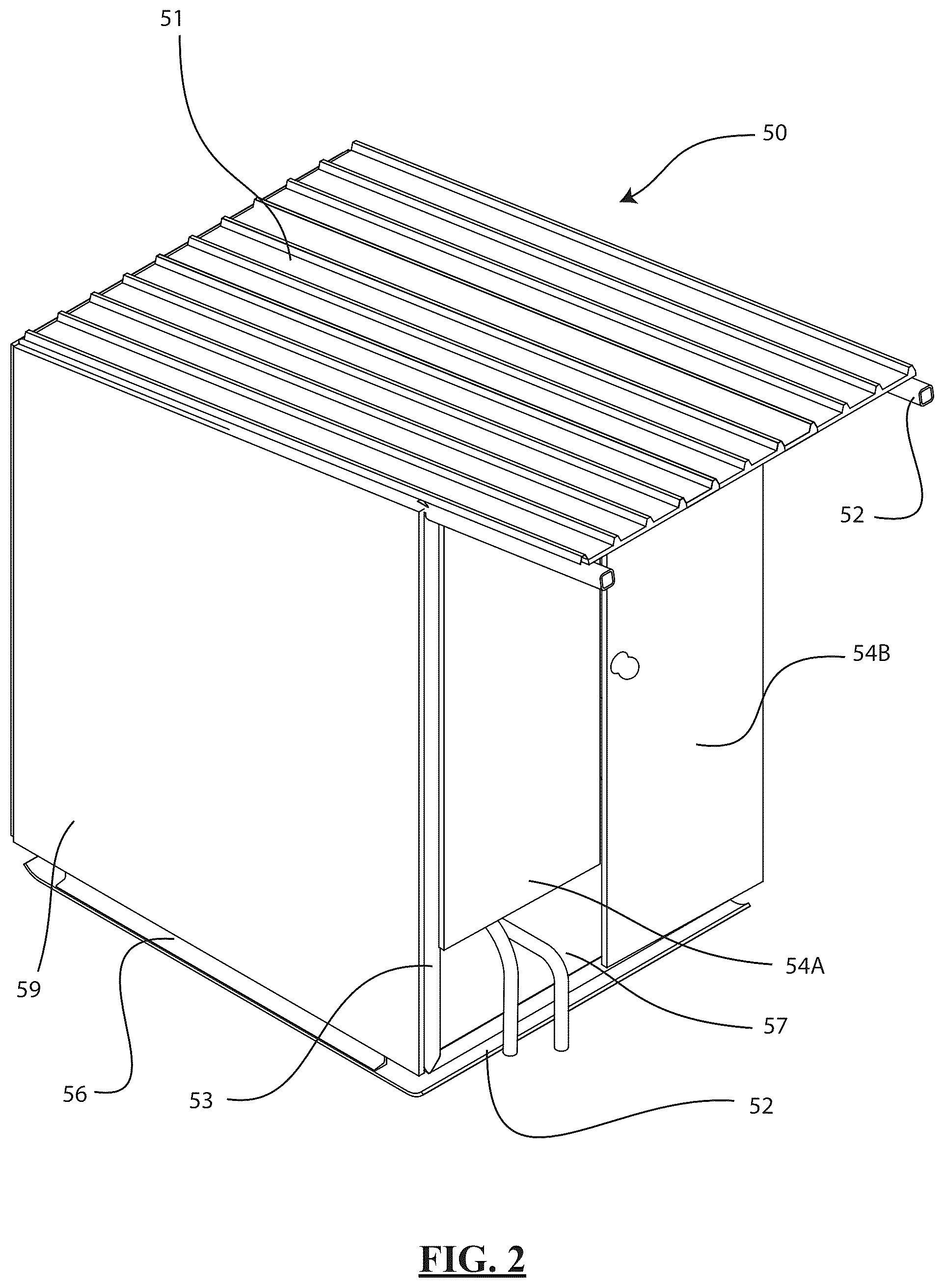 Patent US12378753 Figure 2 – Well pump housing and transportation system