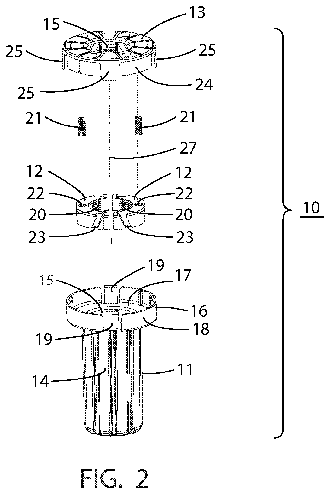 Patent US12378754 Figure 2 – Quick installation and release nut