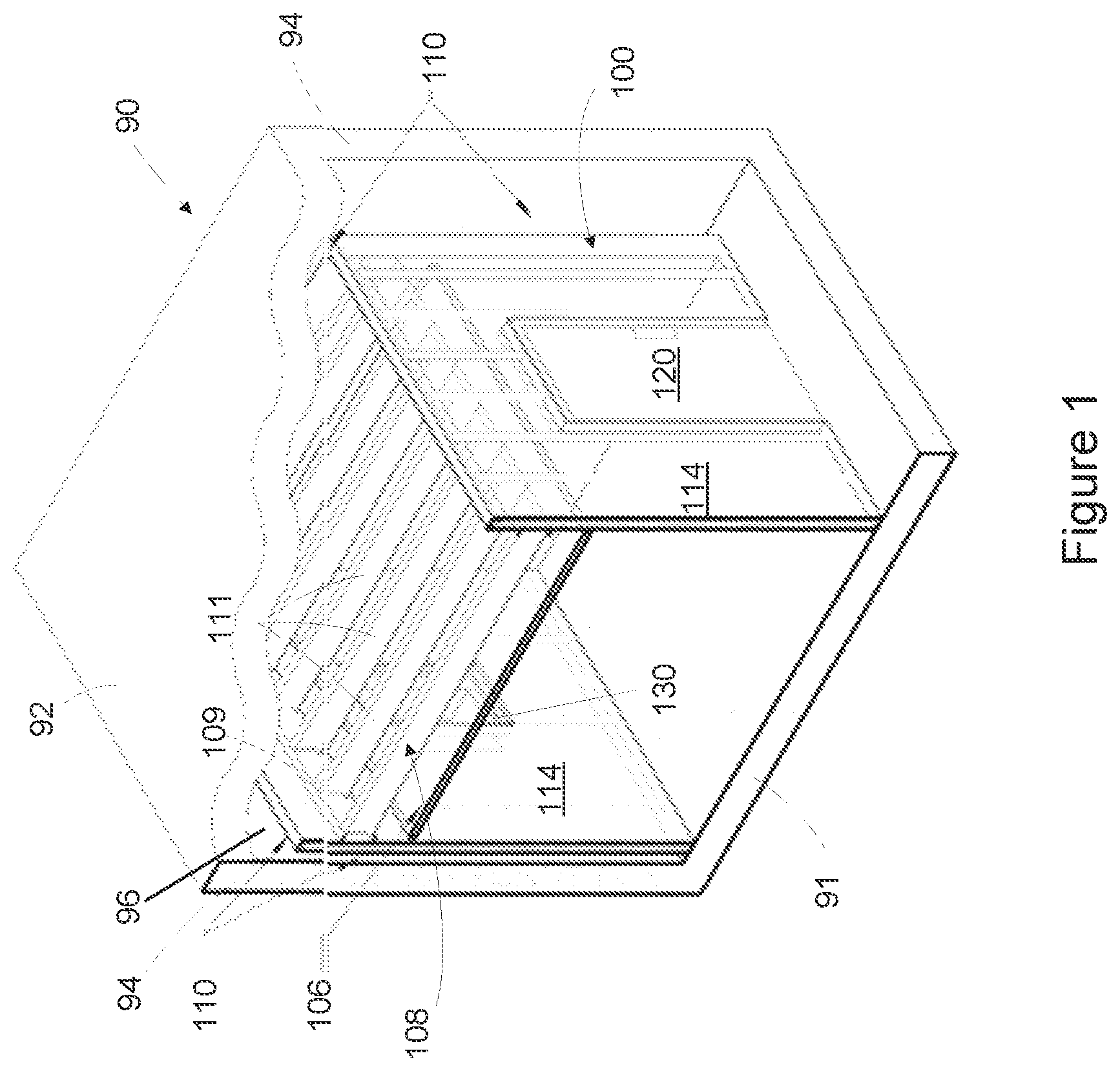 Patent US12378759 Figure 1 – Interior construction structures and systems